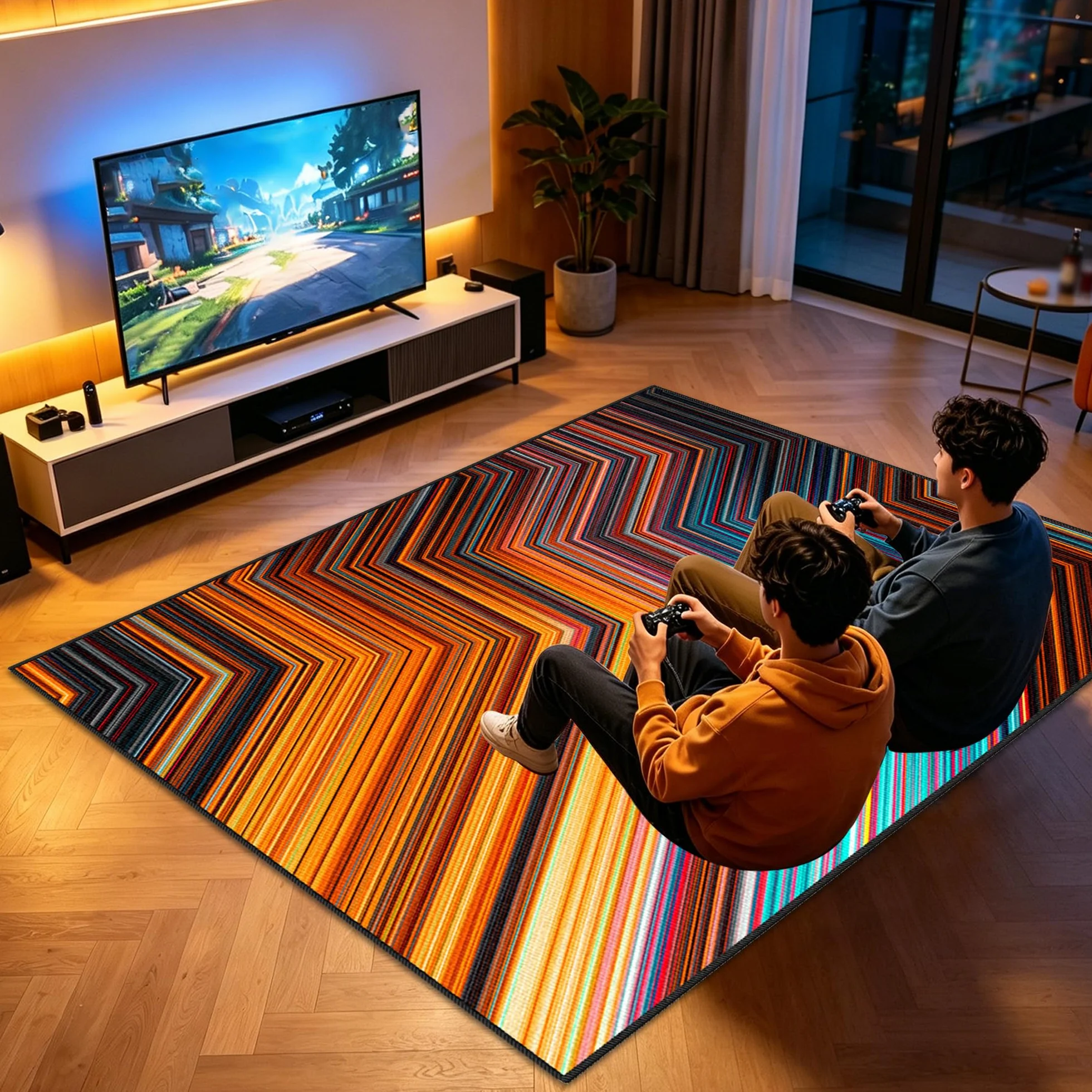 Mata do zabawy do pokoju chłopięcego mata do zabawy 170 x 200 cm Mata podłogowa do gier, mata podłogowa e-sportowa mata na krzesło do gier Salon mata ochronna na podłogę do gier 3D do jadalni