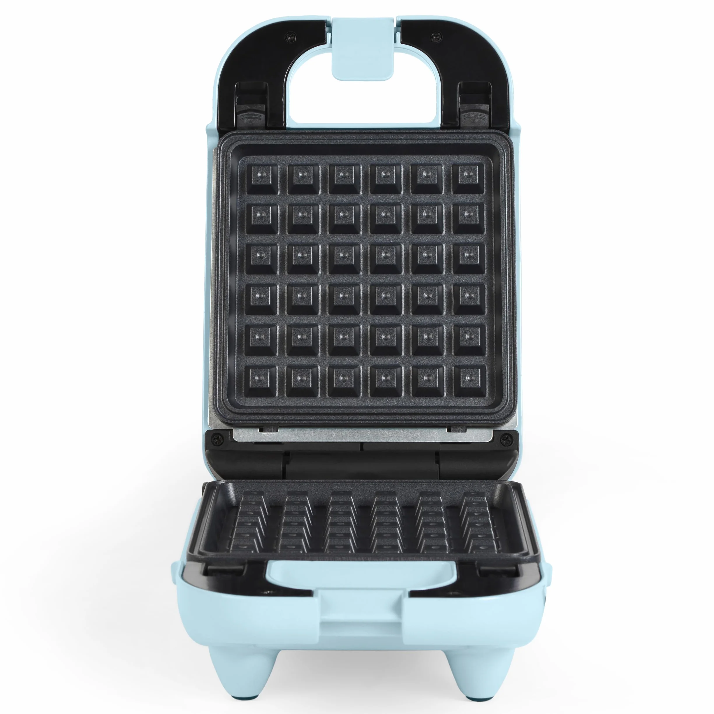 Giles & Posner 3-w-1 Mini Treat Maker – Paczki, Kulki Ciastowe, Gofrownica, Wyjmowane Nieprzywierajace Talerze Kuchenna, Latwe Czyszczenie, Kompaktowy, Wypieki dla Dzieci, Pastelowa Niebieska, 650 W