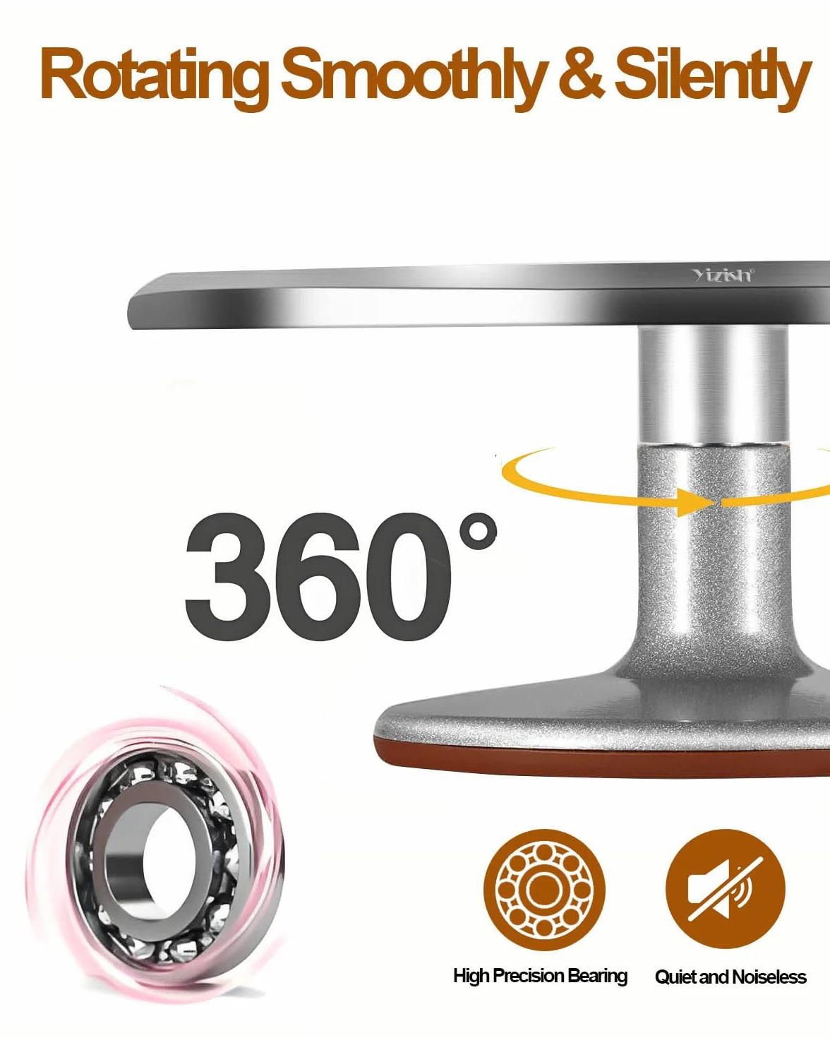 Yizish Gramofon do ciasta, ze stopu aluminium, torby i dysze, zestaw obrotowych stojaków na ciasto ze szpatułkami ze stali nierdzewnej i skrobaczkami do pieczenia, ciast i babeczek (39 szt.)