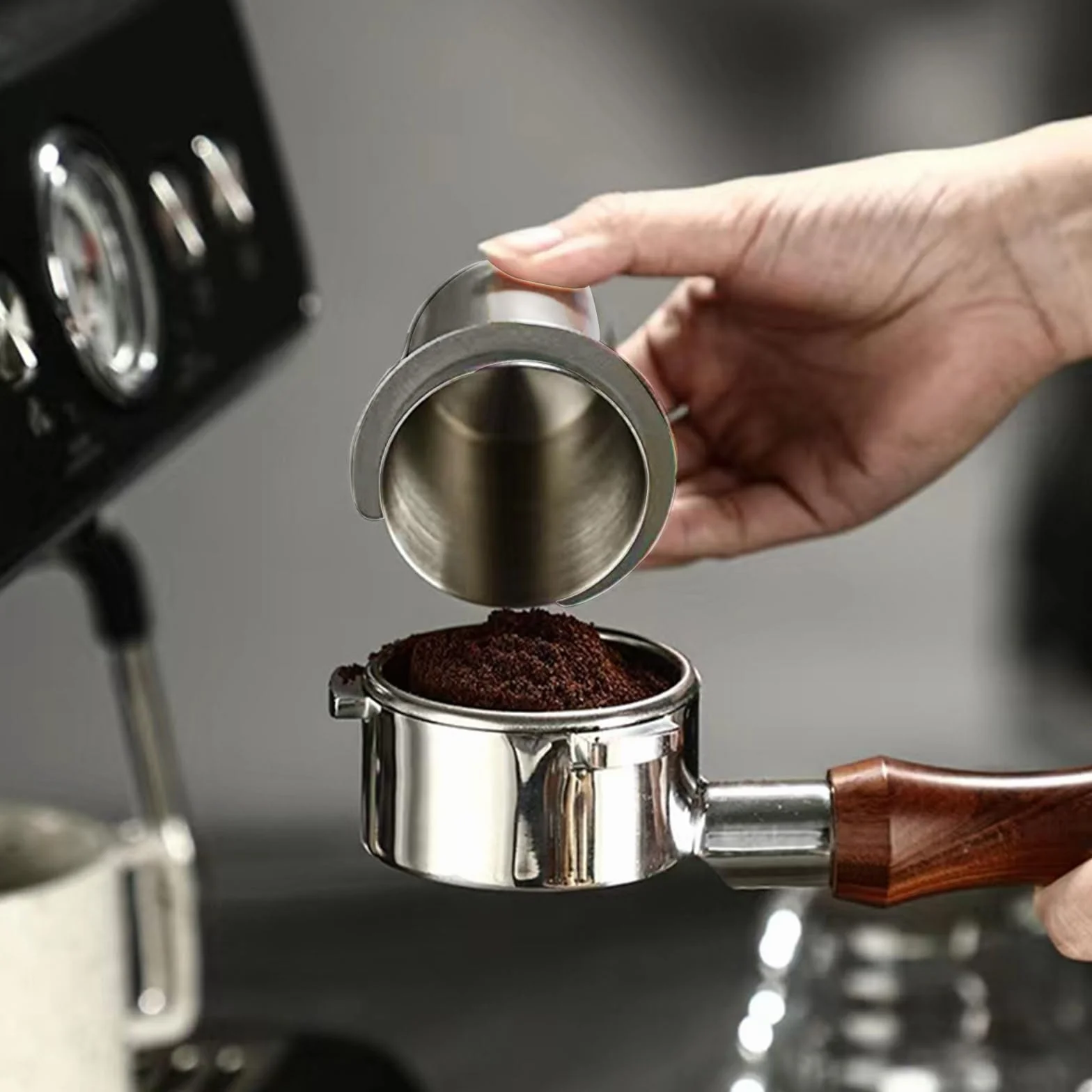 Kubek do dozowania 54 mm, lejek do kawy espresso pasuje do uchwytu filtra barista 54 mm, kubek do kawy, akcesoria do kawy espresso, do baristy, domu, kawiarni