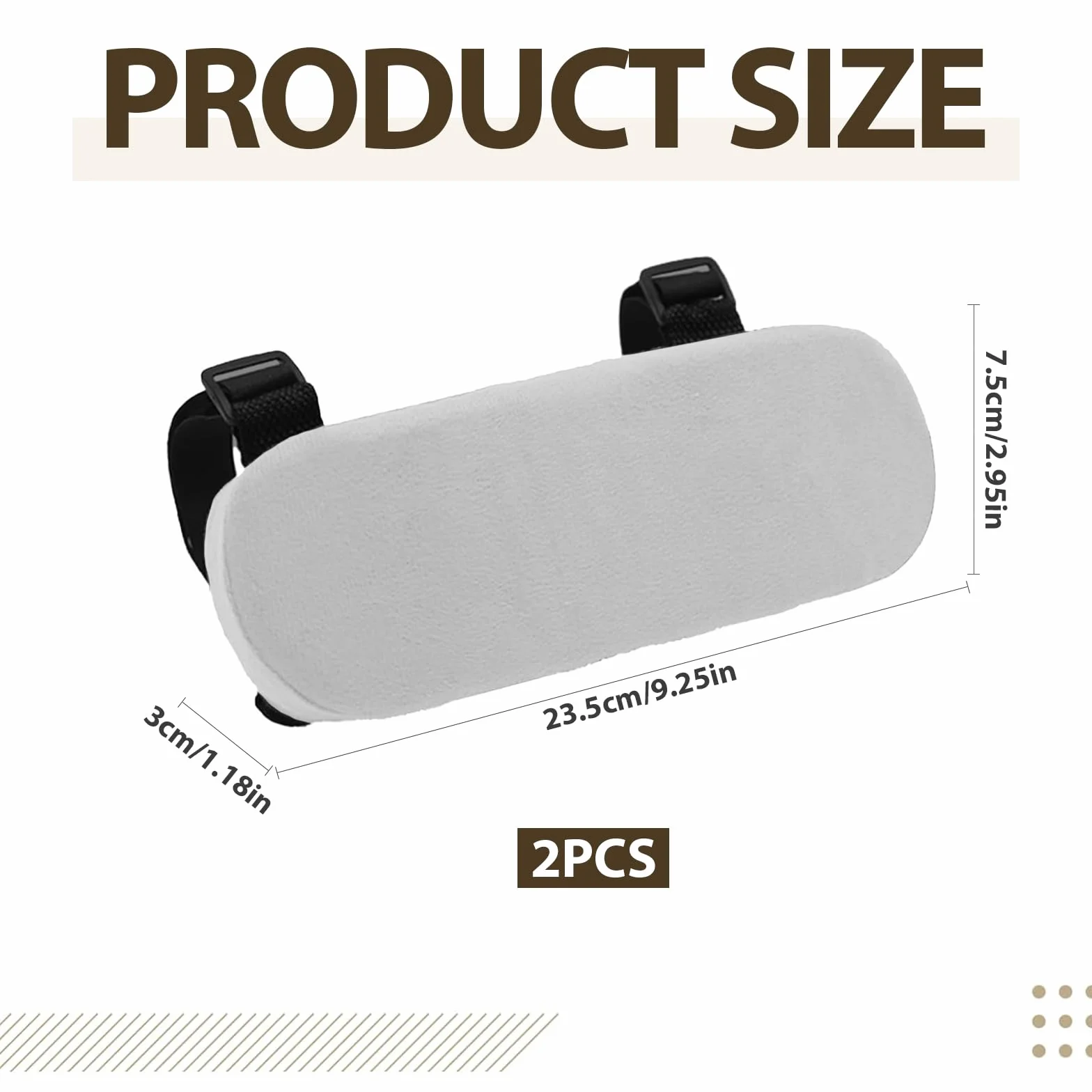 2 szt. krzesło biurowe, podłokietniki, tapicerka, wygodny materiał, można prać w pralce, skuteczne łagodzenie bólu 25 x 10 x 5 cm, pianka memory, ergonomiczna poduszka podłokietników do biurka,