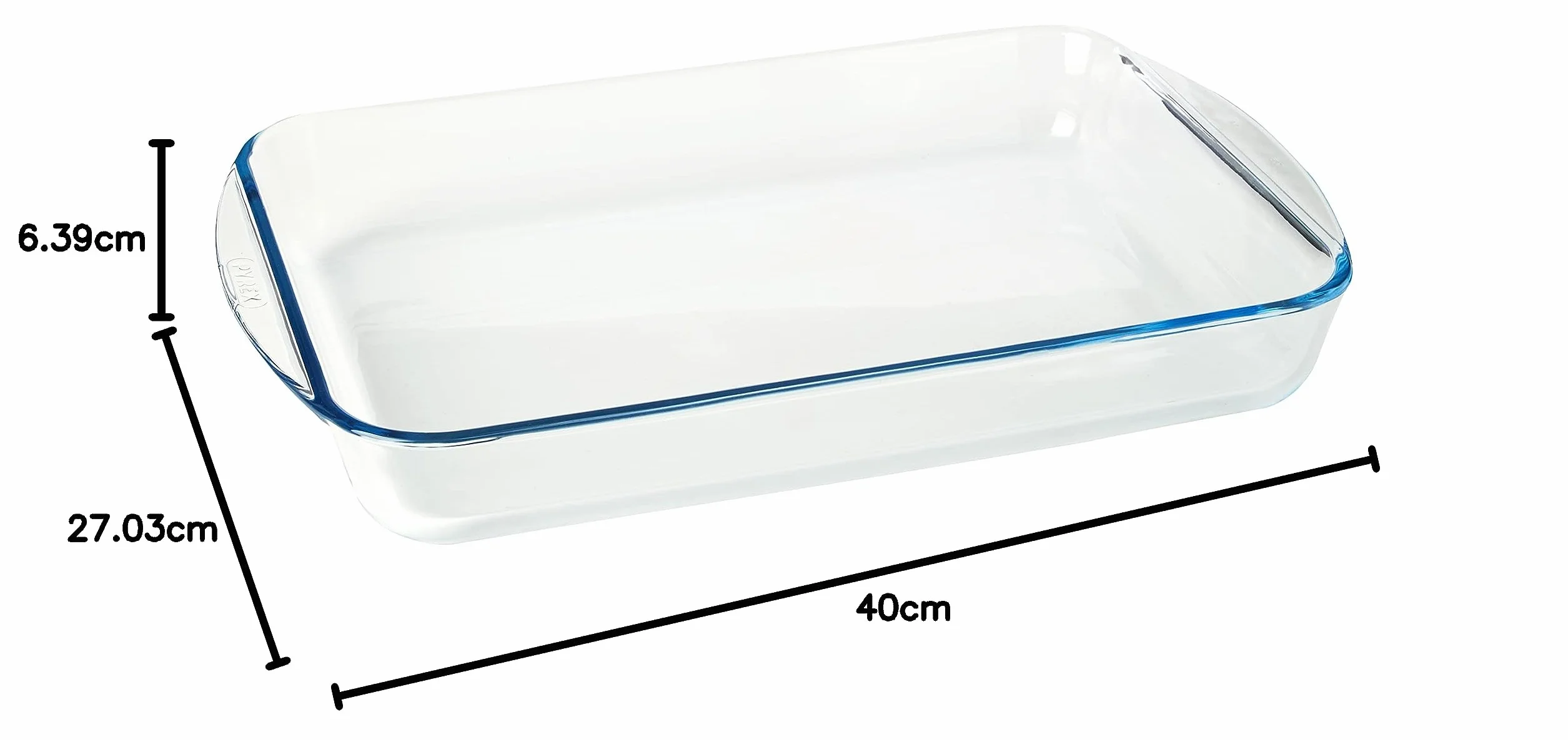 Pyrex Prostokątne naczynie do pieczenia ze szkła, 40 x 27 cm