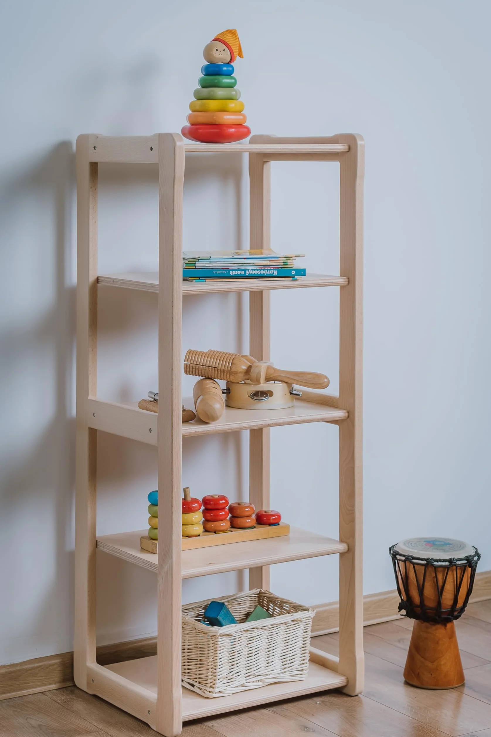 Regał na zabawki Montessori Maxi Kids – organizer do przechowywania zabawek dla dzieci