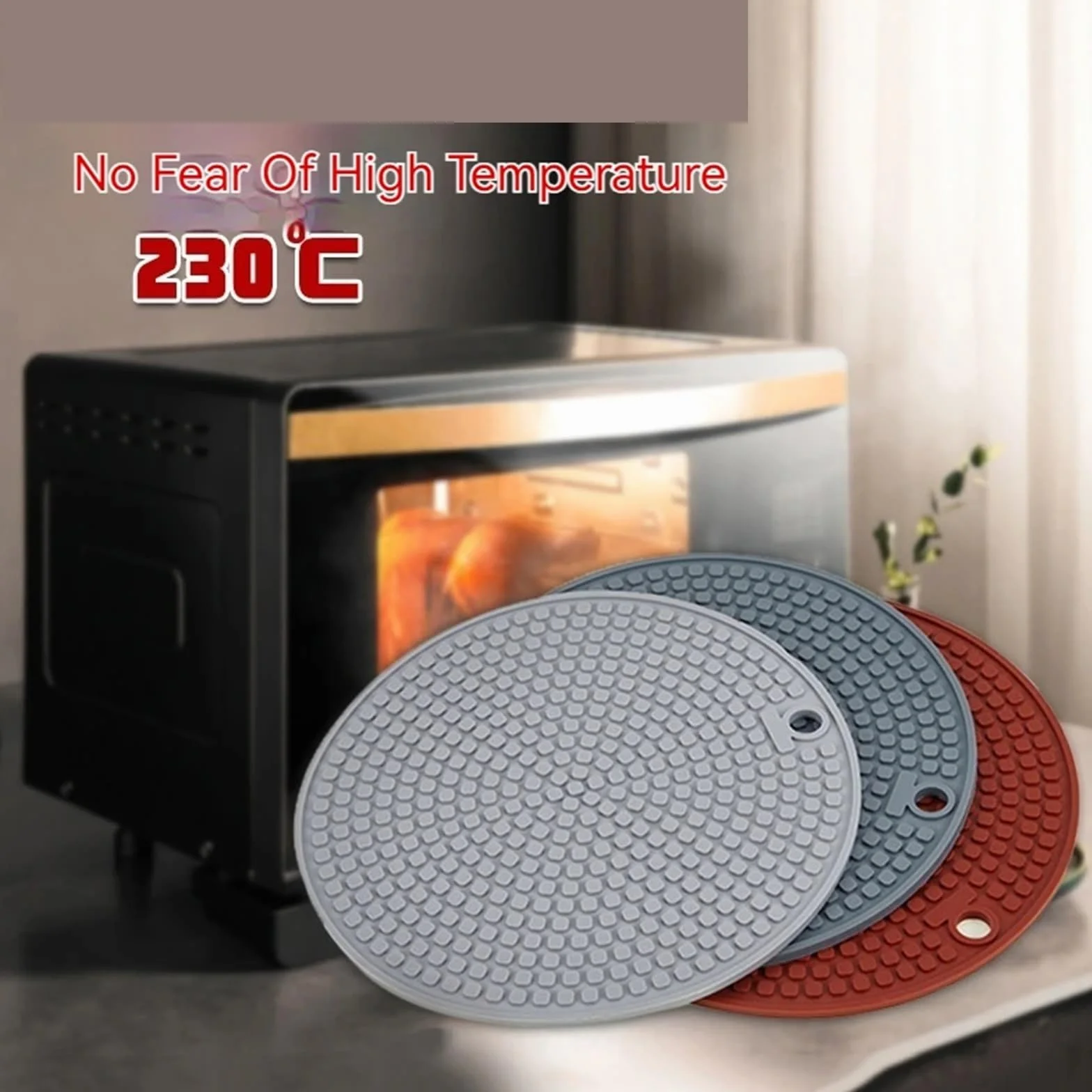silikonowa podkładka pod gorące naczynia, Silikonowy stojak kuchenny, antypoślizgowa podkładka izolacyjna, szary, wielofunkcyjny kubek 18 cm(Light Gray 4 Pcs)