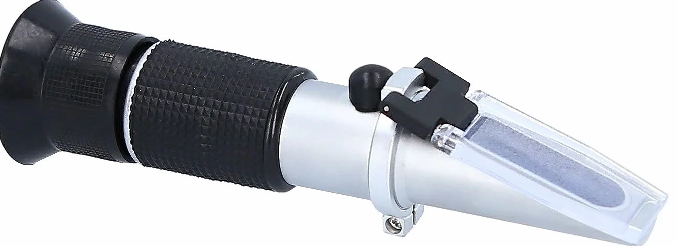 KS Tools 550.1285 Refraktometr - optyczny przyrząd do kontroli płynu akumulatorowego, płynu chłodniczego, płynu do spryskiwaczy oraz dodatków AdBlue®