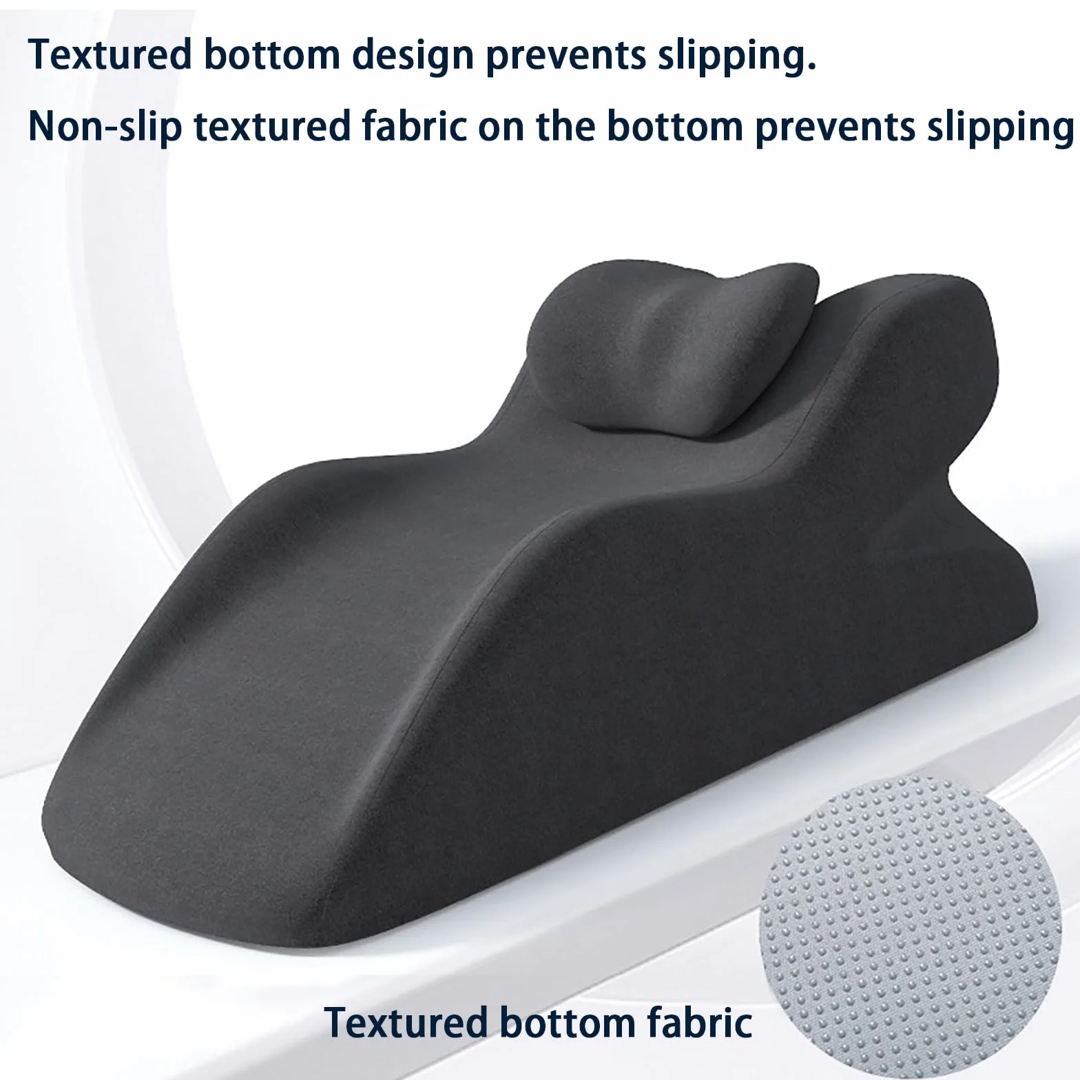 Sweet Spot Pillow Dla Par, Klinowy Podkład 27° Do Ustawienia Pozycji, Poduszka Wspierająca Z Pianki Memory Z Zagłówkiem Do Komfortu W Pozycji Siedzącej I Leżącej,Light gray B-60x36x24cm