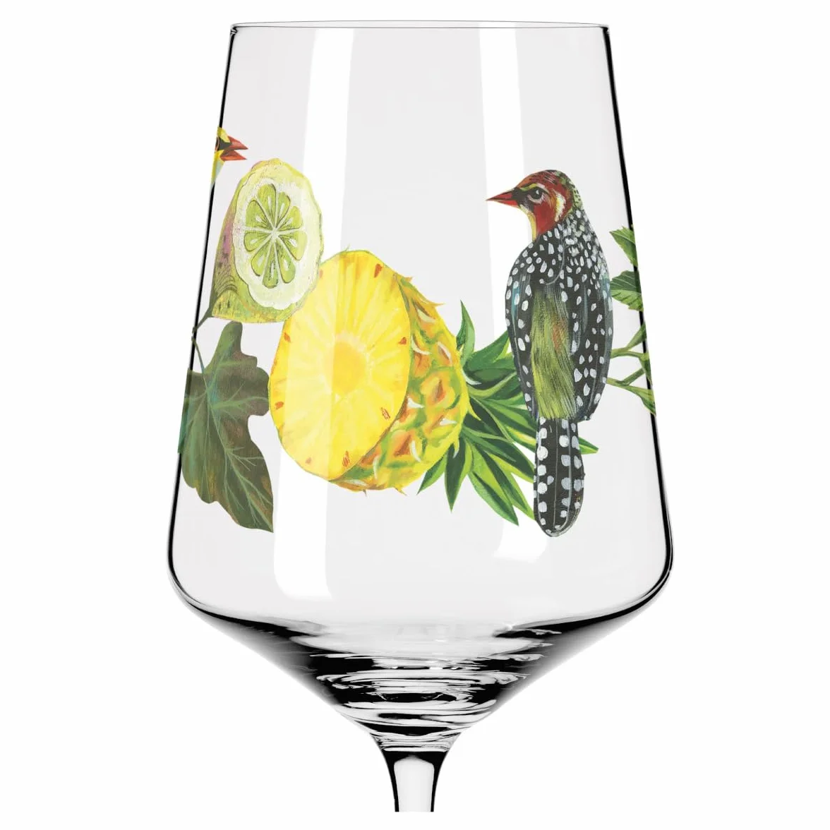 RITZENHOFF 2931005 Kieliszek do aperitifu 500 ml - Seria Sommerrosa - Motyw nr 5 z kwiatami, ptakiem - Made in Germany
