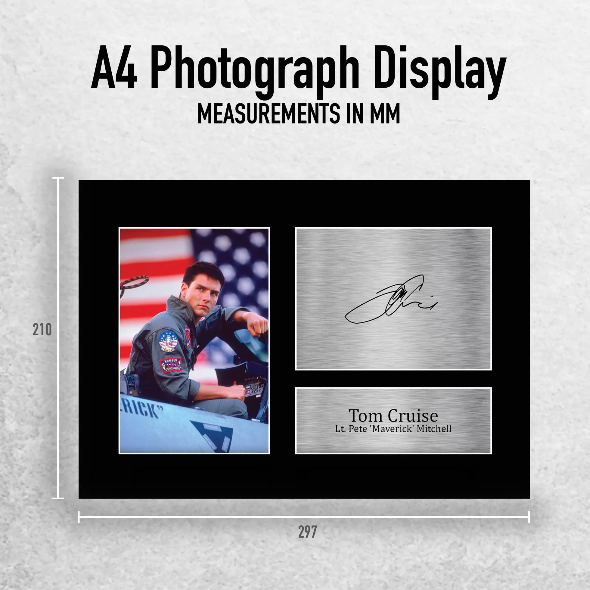 A4 Tom Cruise Top Gun Maverick Podpisane Zdjęcie Z Autografem Pamiątka Filmowa