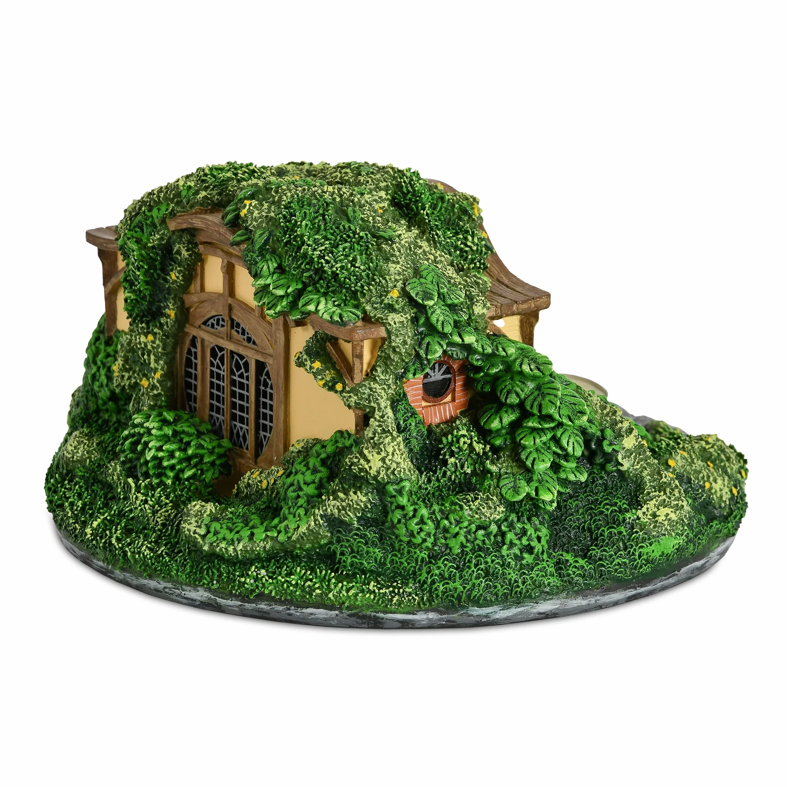 Elbenwald Władca pierścieni - świecznik na podgrzewacze Hobbit Cave Auenland Diorama 15,5 x 8,8 x 15,5 cm świece z żywicy średnica 4,5 cm