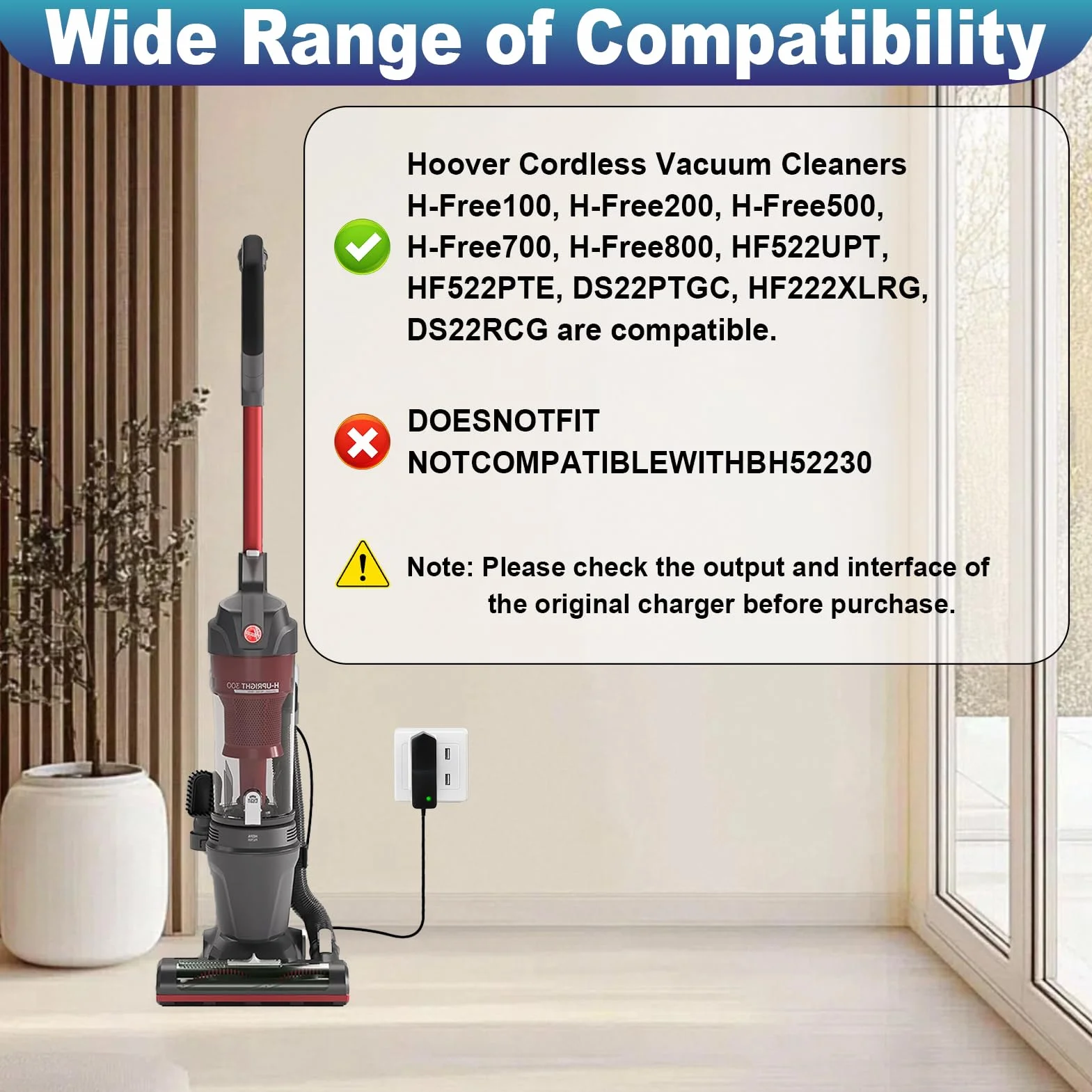 Ładowarka 26V 500mA do Hoover H-Free 100 200 300 500 700 800, adapter HF122RH