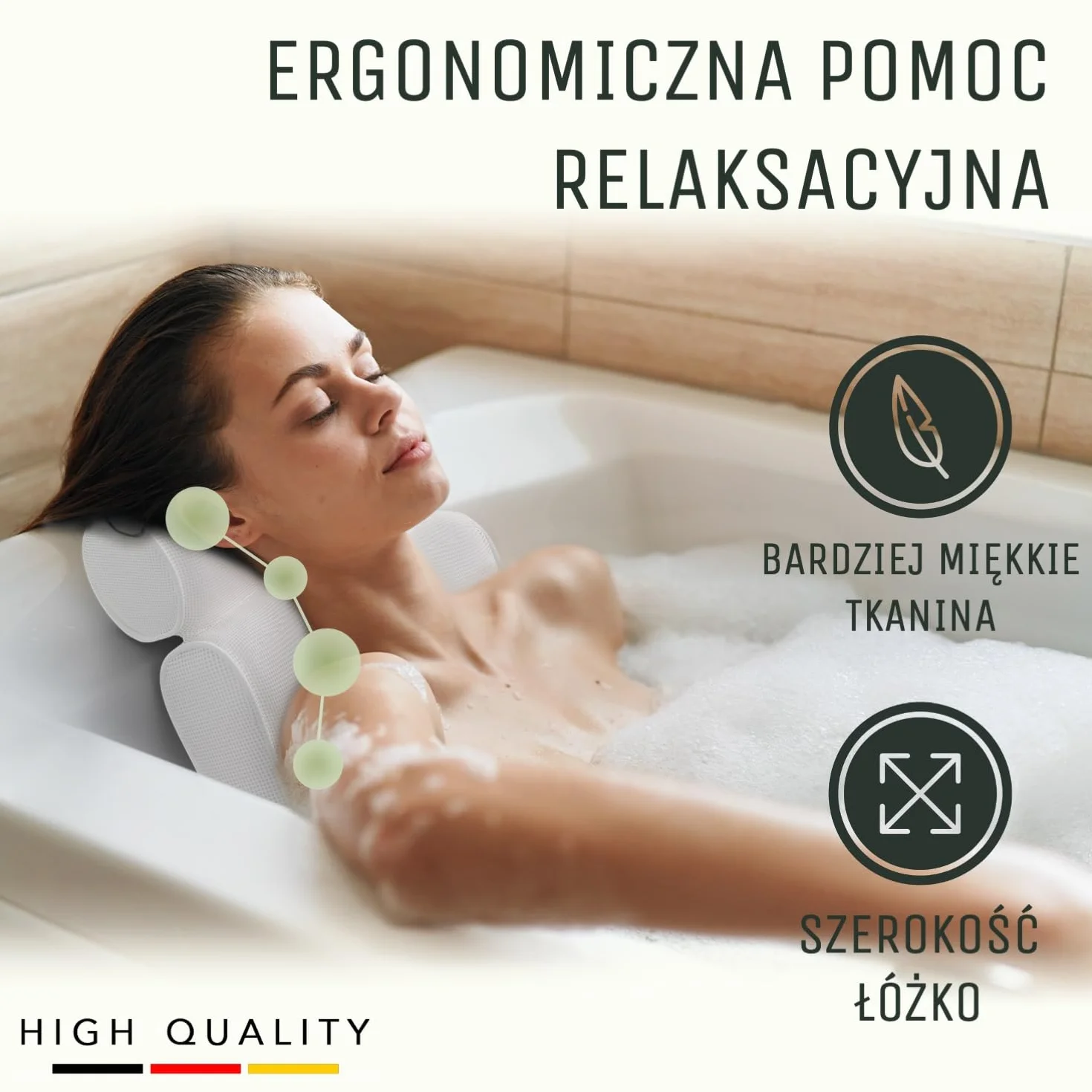 SilverRack Poduszka łazienkowa premium (biała) - [Zwycięzca testu] poduszka pod szyję do wanny z przyssawkami jako akcesoria kąpielowe - poduszka do wanny, aby się zrelaksować i czuć się dobrze
