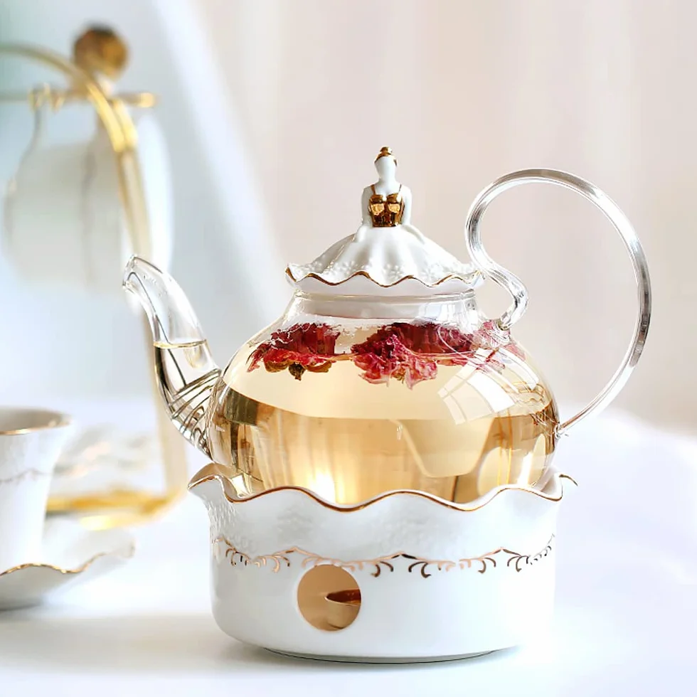 Porcelanowy czajniczek 1,14 ml biały ceramiczny dzbanek do herbaty z sitkiem na śniadanie dom kuchnia herbata