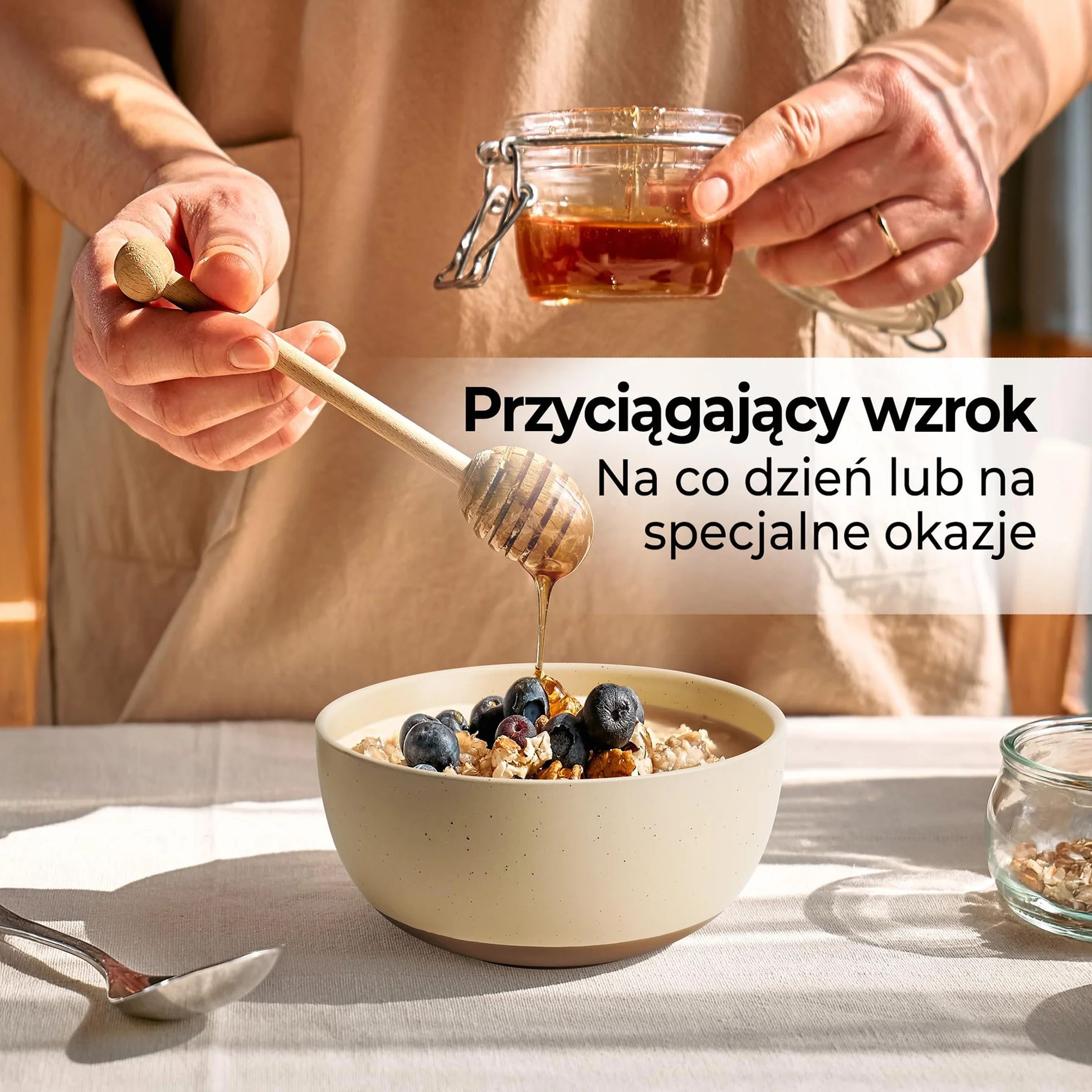 MIAMIO – Zestaw 4 miseczek ceramicznych o pojemności 820 ml/Zestaw miseczek śniadaniowych do sałatek, owsianki, owoców, ryżu – Kolekcja Aura (Przytulny neutralny, Miski (4x))