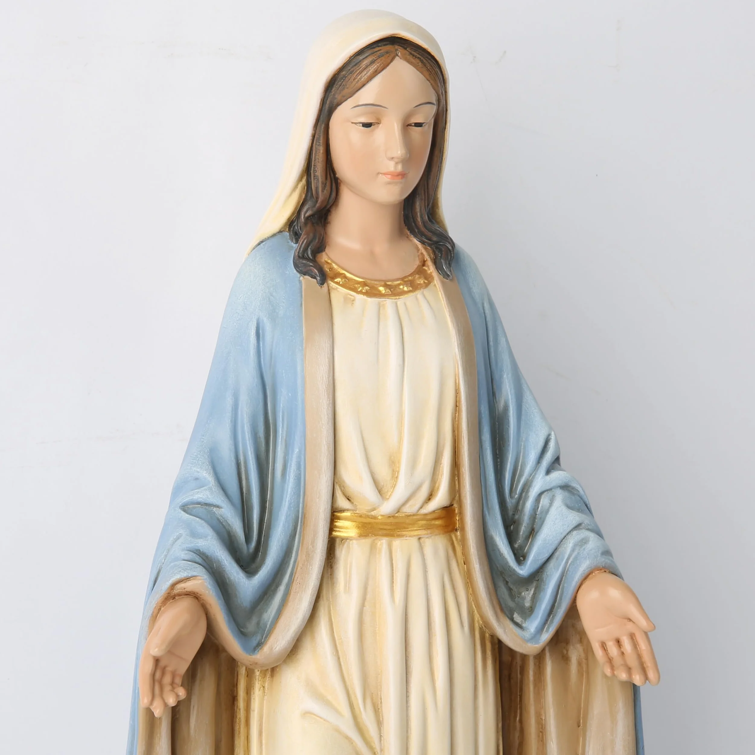 BC Katolicka statuetka Najświętszej Maryi Panny, figurka Matki Świętej na ołtarz, katolicki wystrój domu, prezenty religijne dla mamy, 31,8 cm H, ręcznie malowana klasyczna renesansowa rzeźba