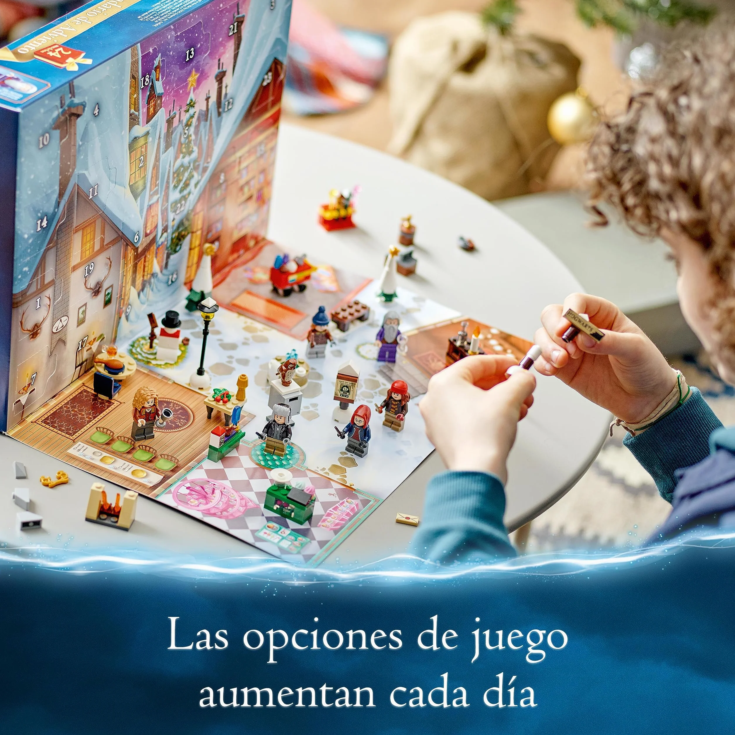 LEGO 76418 Harry Potter Kalendarz adwentowy 2023, 24 Niespodzianki, 18 Minimodeli, 6 Minifigurek, Prezent na Mikołaja
