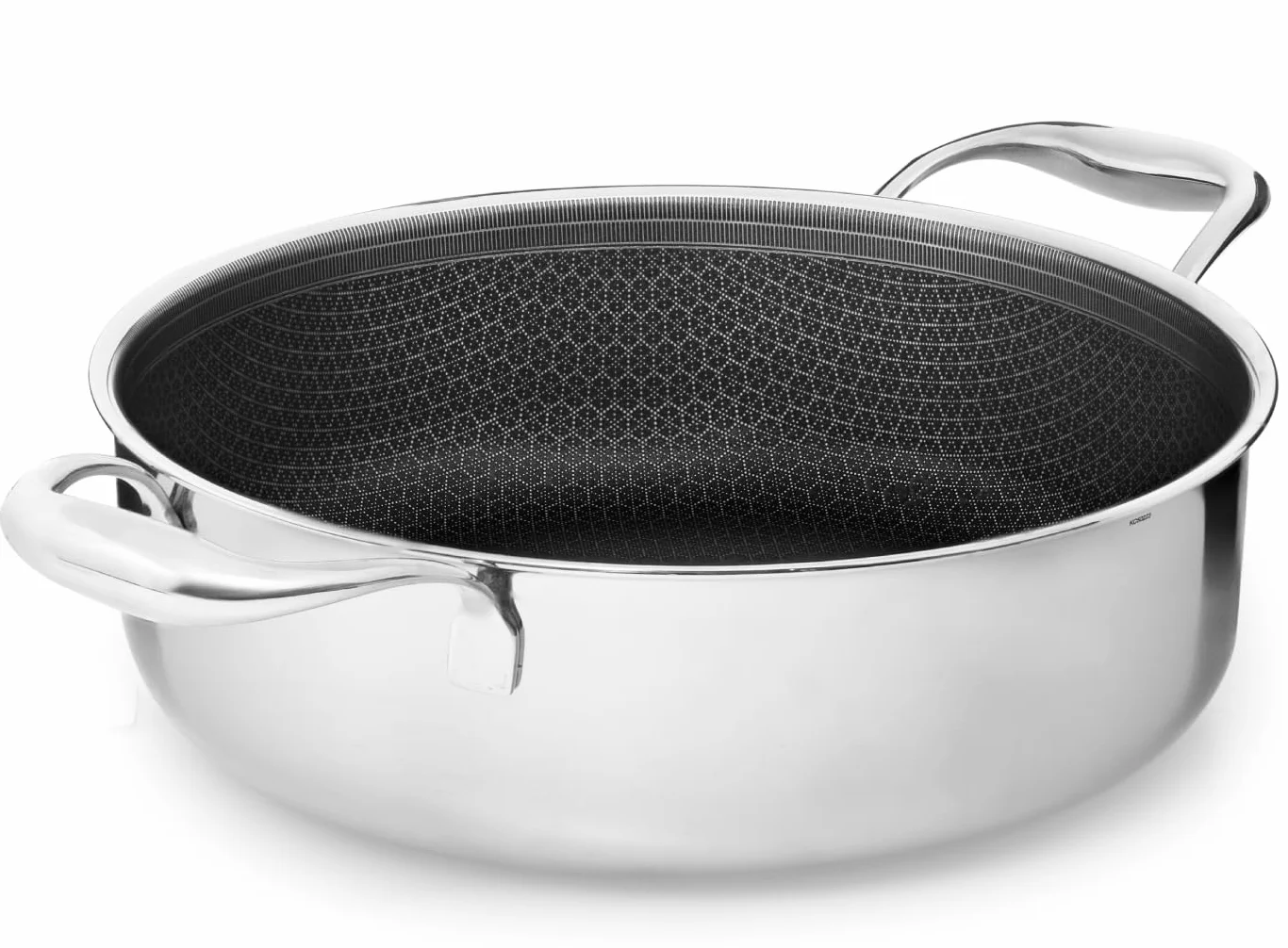 Onyx Cookware Patelnia do duszenia 32 cm, 7 l | brytfanna z wysoką krawędzią | patelnia indukcyjna do wszystkich rodzajów kuchenek | odporna na zarysowania powierzchnia nieprzywierająca | 3-warstwowa