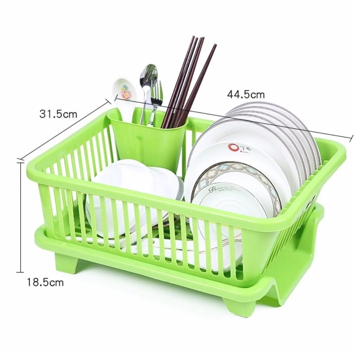 Ociekacz na Naczynia Plastikowa Taca Ociekowa Zlewozmywak Suszarka Do Naczyń Ociekacz Uchwyt Do Prania Koszyk Organizer Suszarka do Naczyń (Color : White, Size : 44.5 * 31.5 * 18.5cm)