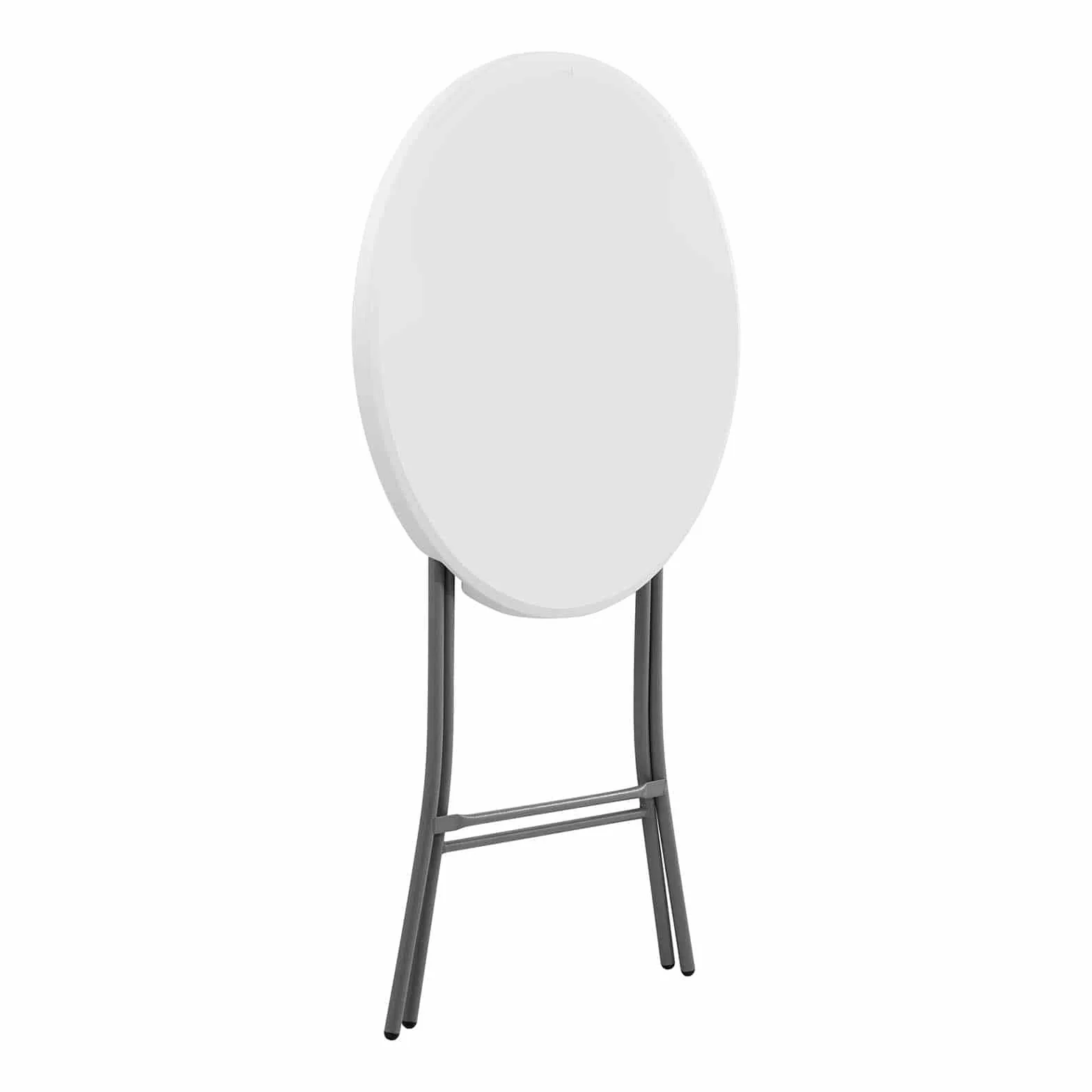 Royal Catering RC-FT_6 składany stolik stojący, Ø 800 x 1100 mm, 100 kg, do użytku wewnątrz/na zewnątrz, biały, do ogrodu, stół barowy