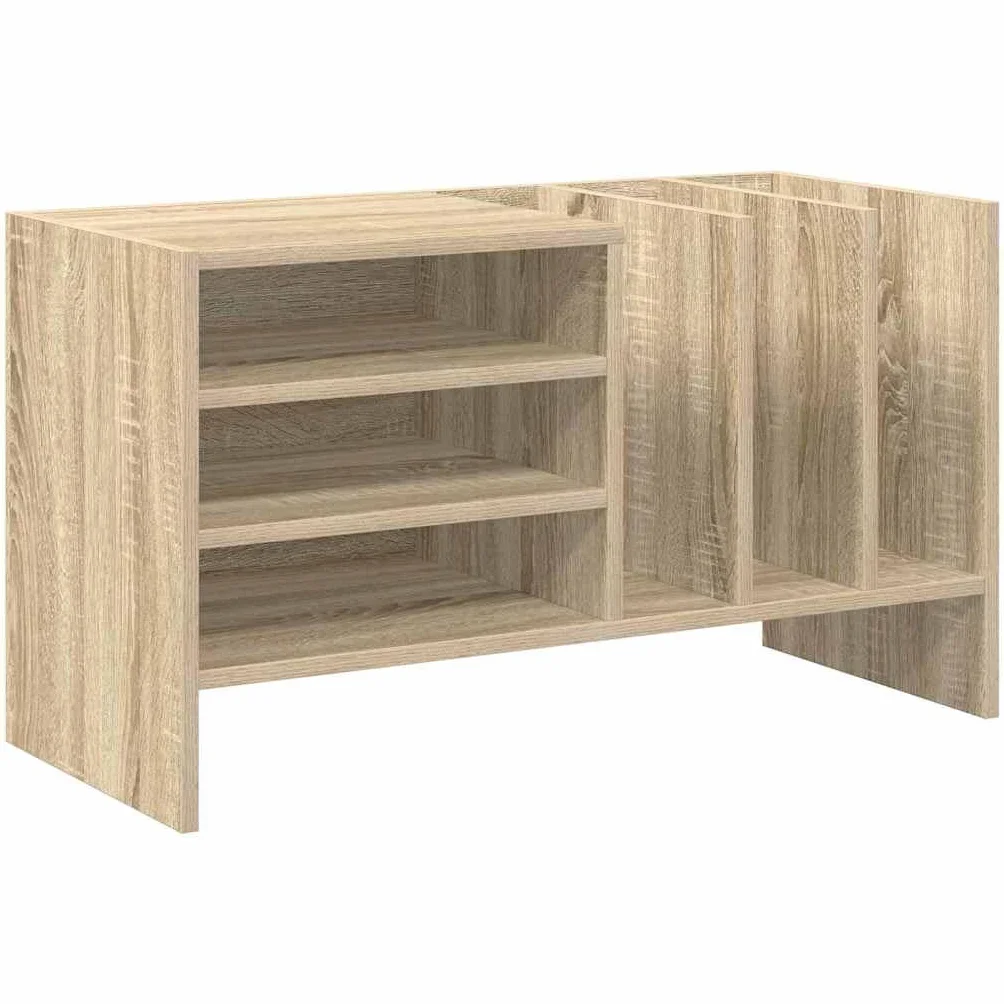 Hothingwell Sonoma dębowa szafka do przechowywania 78,5 x 35 x 45 cm, szafka do przechowywania płyt winylowych z drewna inżynieryjnego, prostokątna półka na płyty z wykończonym tyłem do salonu,
