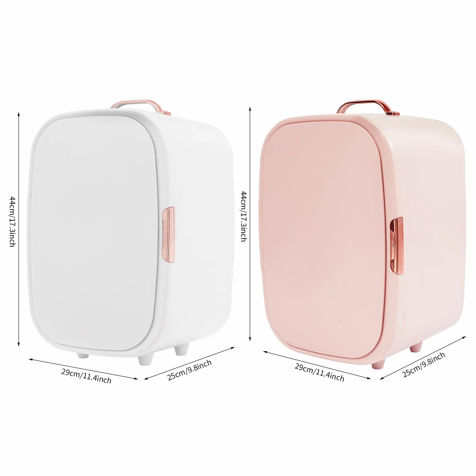Mini lodówka na kosmetyki, 12 litrów, mała lodówka Skincare Fridge, do przechowywania kosmetyków, kompaktowa lodówka do makijażu, szminka (biała)