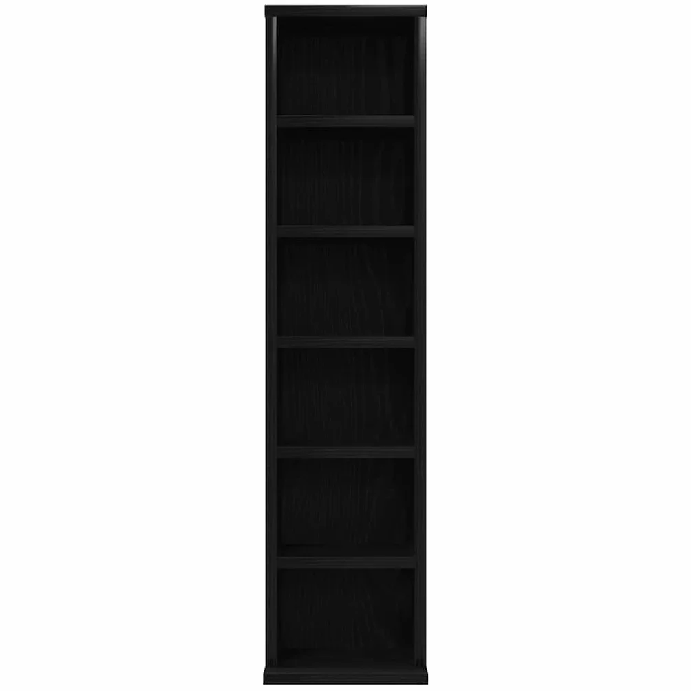 Generisch Drewniana szafka na płyty CD, praktyczny regał na płyty CD, do biura lub sypialni, stylowa, wytrzymała i wszechstronna (Blackoak)