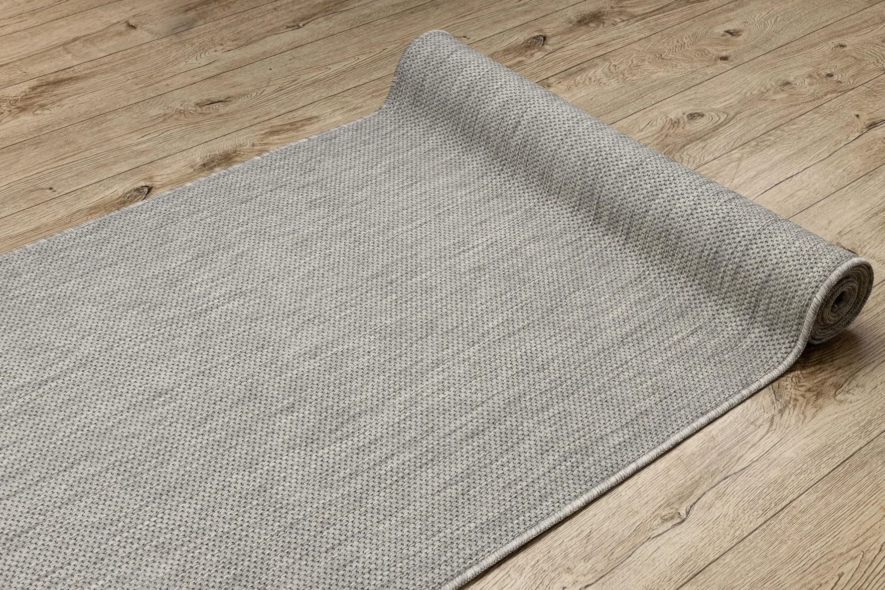 Bieżnik SISAL SION Melange płasko tkany, szary, 100 cm, 100 x 520 cm, szary