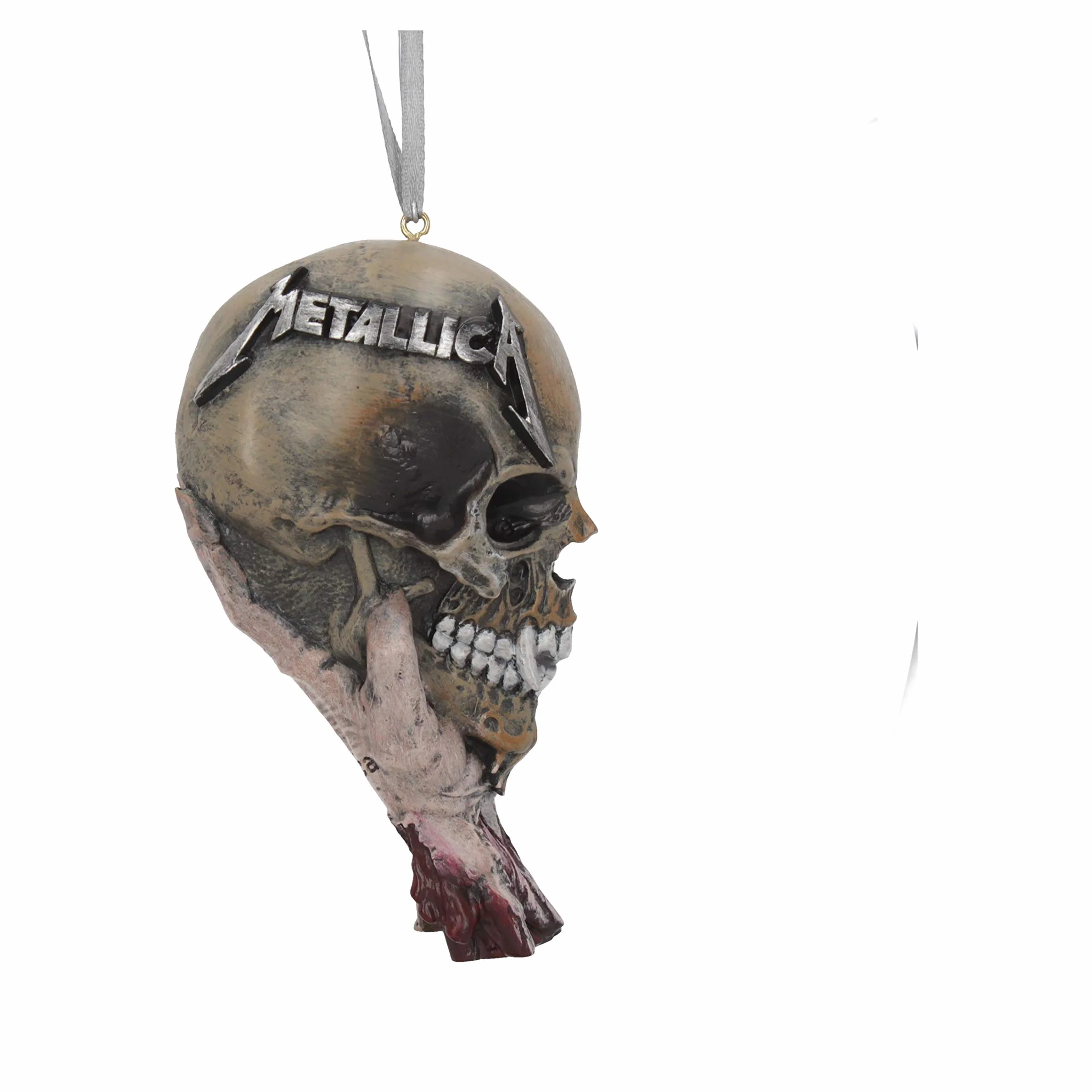 Nemesis Now Metallica 'Sad But True' wisząca ozdoba 10,8 cm, oficjalnie licencjonowany towar Metallica, opaska rockowa, dekoracja bożonarodzeniowa, odlewana z najlepszej żywicy, fachowo ręcznie