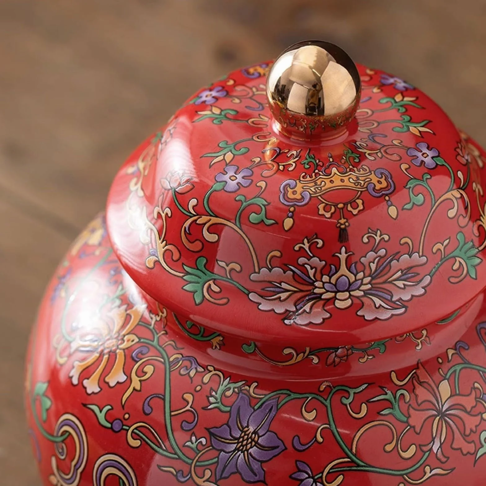 Praktyczny Luksusowy klasyczny emaliowany ceramiczny pojemnik na herbatę | Czarna herbata Zielona herbata Uszczelniający słoik Słoik do przechowywania w gospodarstwie domowym(Yellow)