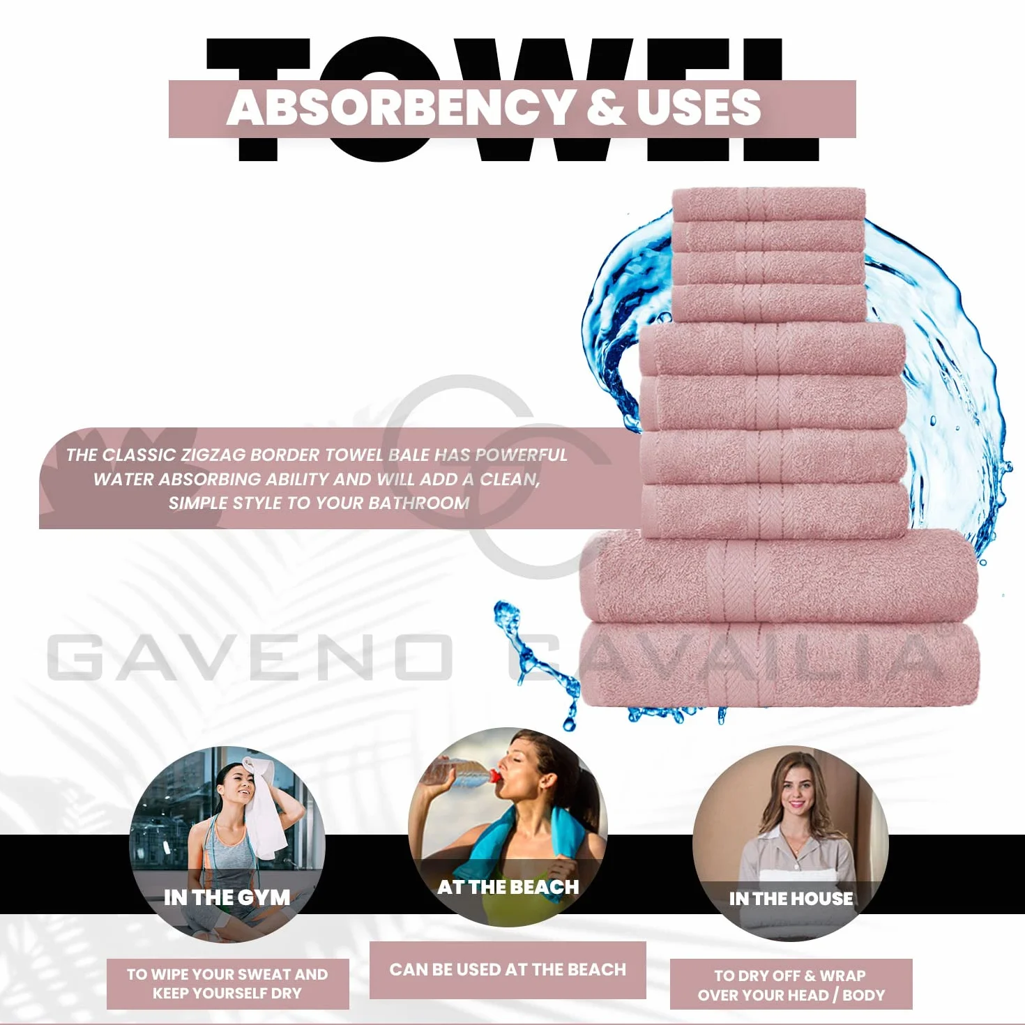 GC GAVENO CAVAILIA Zestaw ręczników 10-częściowy 450 g/m²