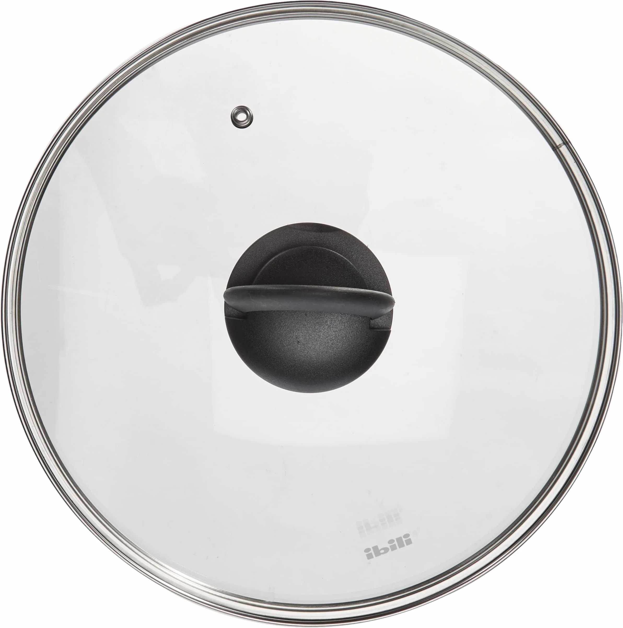 Ibili 970926 pokrywa z składanym uchwytem do noszenia, szkło, przezroczysta, 26 cm