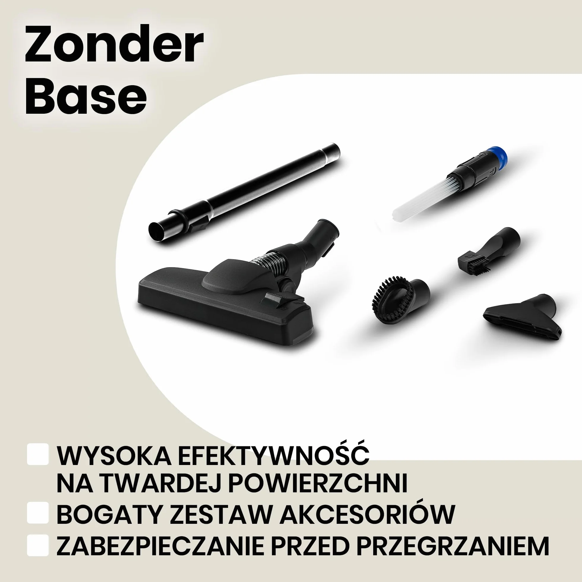 ZEEGMA Odkurzacz cyklonowy bezworkowy 899 W 20000 PA zbiornik 2,5 l klasa A