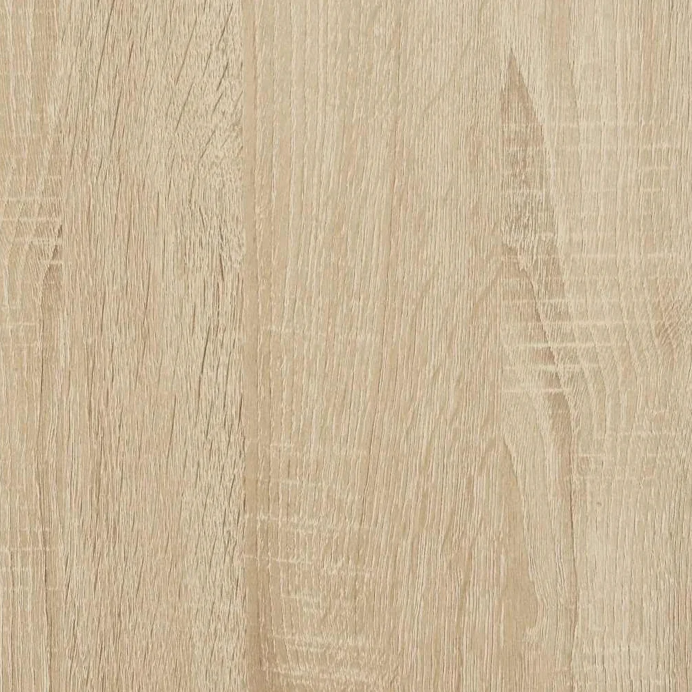 Sonoma dębowa szafka na płyty z żelaznymi nogami, 100 x 38 x 48 cm, miejsce do przechowywania płyt winylowych, do przechowywania multimediów w salonie lub biurze, wytrzymała powierzchnia