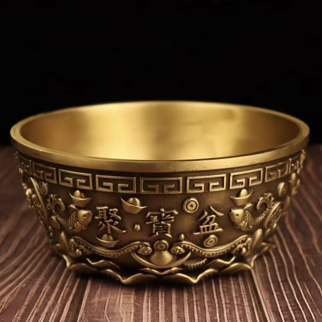 Ręcznie robione miedziane materiały cielesne do dekoracji salonu w sklepie na pieniądze (1 * 18 * 18 * 8cm1,8kg)