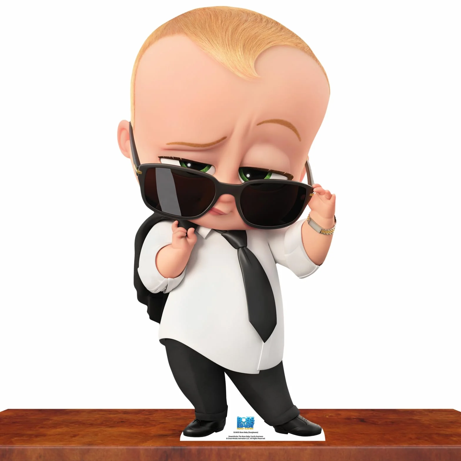 STAR CUTOUTS SC4035 Theodore Lindsey Ted Templeton Jr. Official Boss Baby Family Business Kartonowe wycięcie małe, niebieskie
