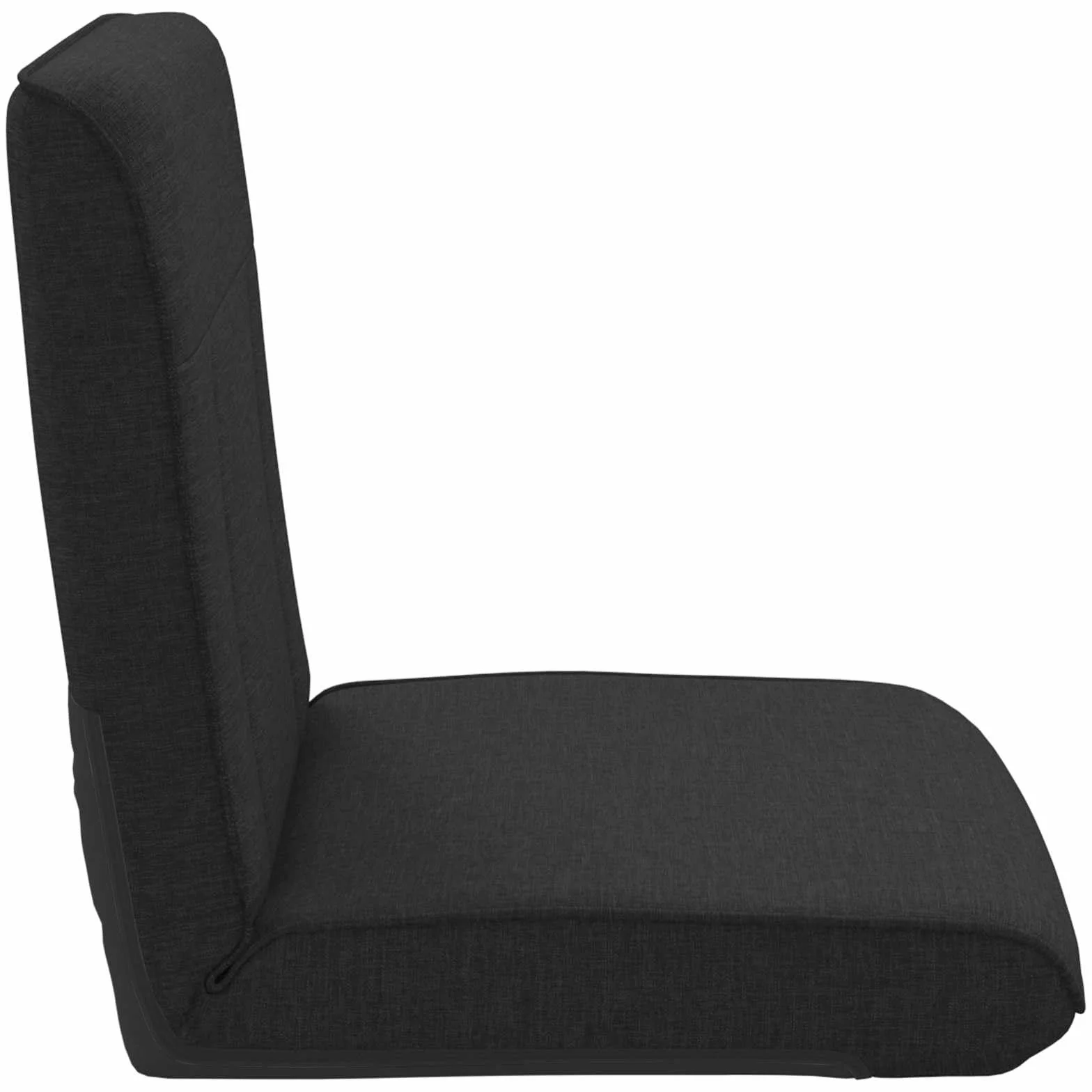 Regulowane krzesło podłogowe z wyściełanym oparciem, ergonomiczna poduszka do siedzenia z czarnego materiału, składane krzesło do medytacji Tatami, fotel gamingowy, fotel do czytania do salonu