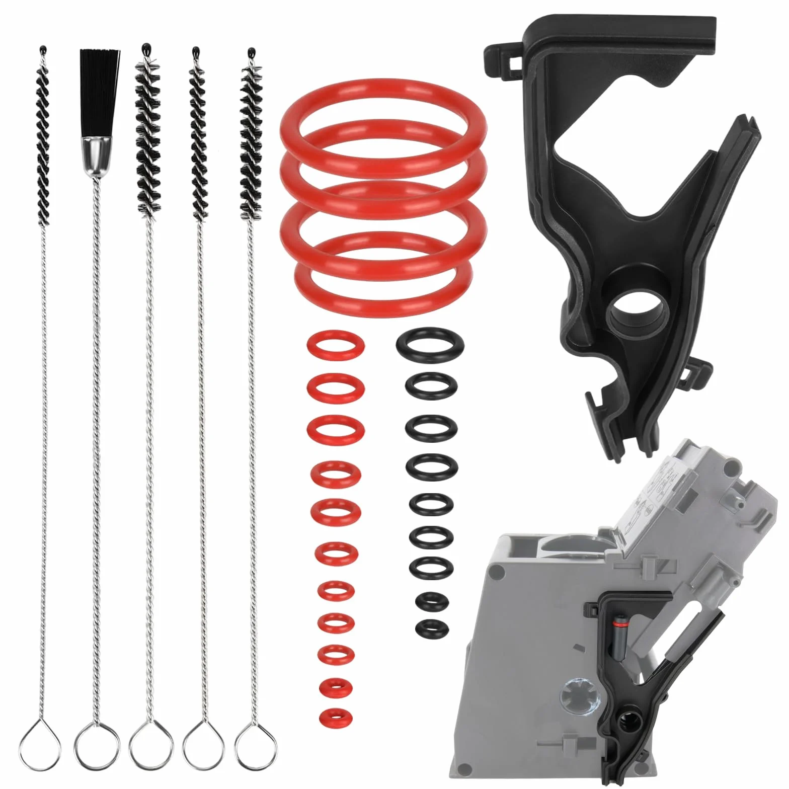 Zestaw konserwacyjny, uszczelka do Siemens EQ5, EQ6, EQ7, EQ8, Bosch Vero, 24 sztuki pierścieni uszczelniających, zawiera 5 szczotek do czyszczenia, w pełni automatyczny ekspres do kawy, część