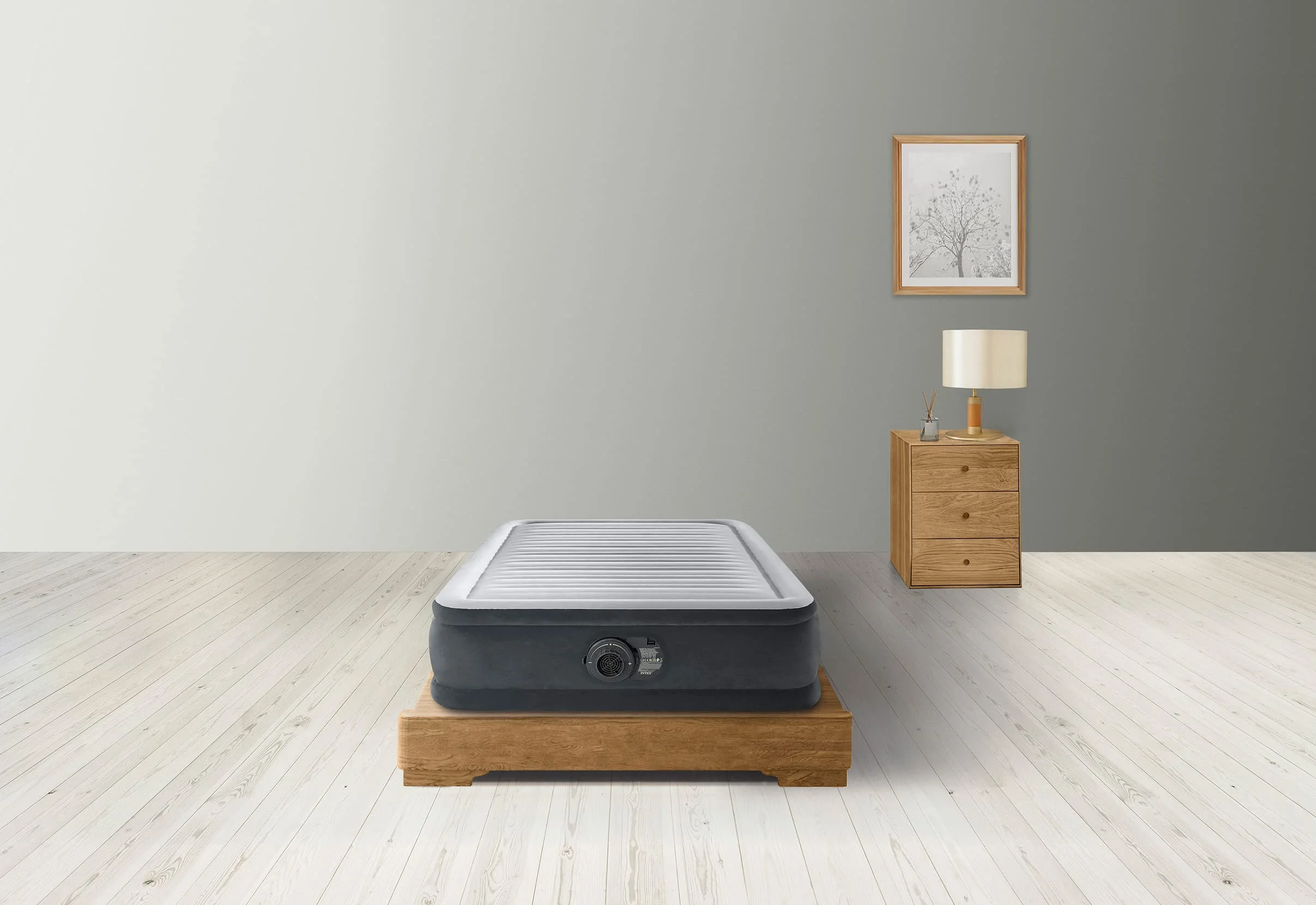 Intex Materasso Dura-Beam Comfort Plush Singolo con Pompa Elettrica Incorporata 99x191x33 cm