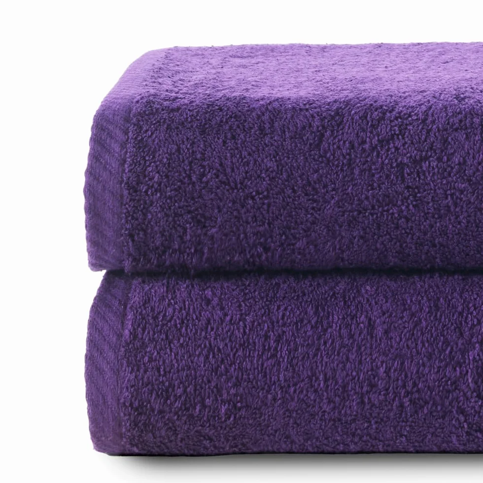 Top Towel - Plus - Duże ręczniki kąpielowe - Ręczniki kąpielowe - 2 ręczniki kąpielowe - 70 x 140 cm - 100% bawełna - Fioletowy