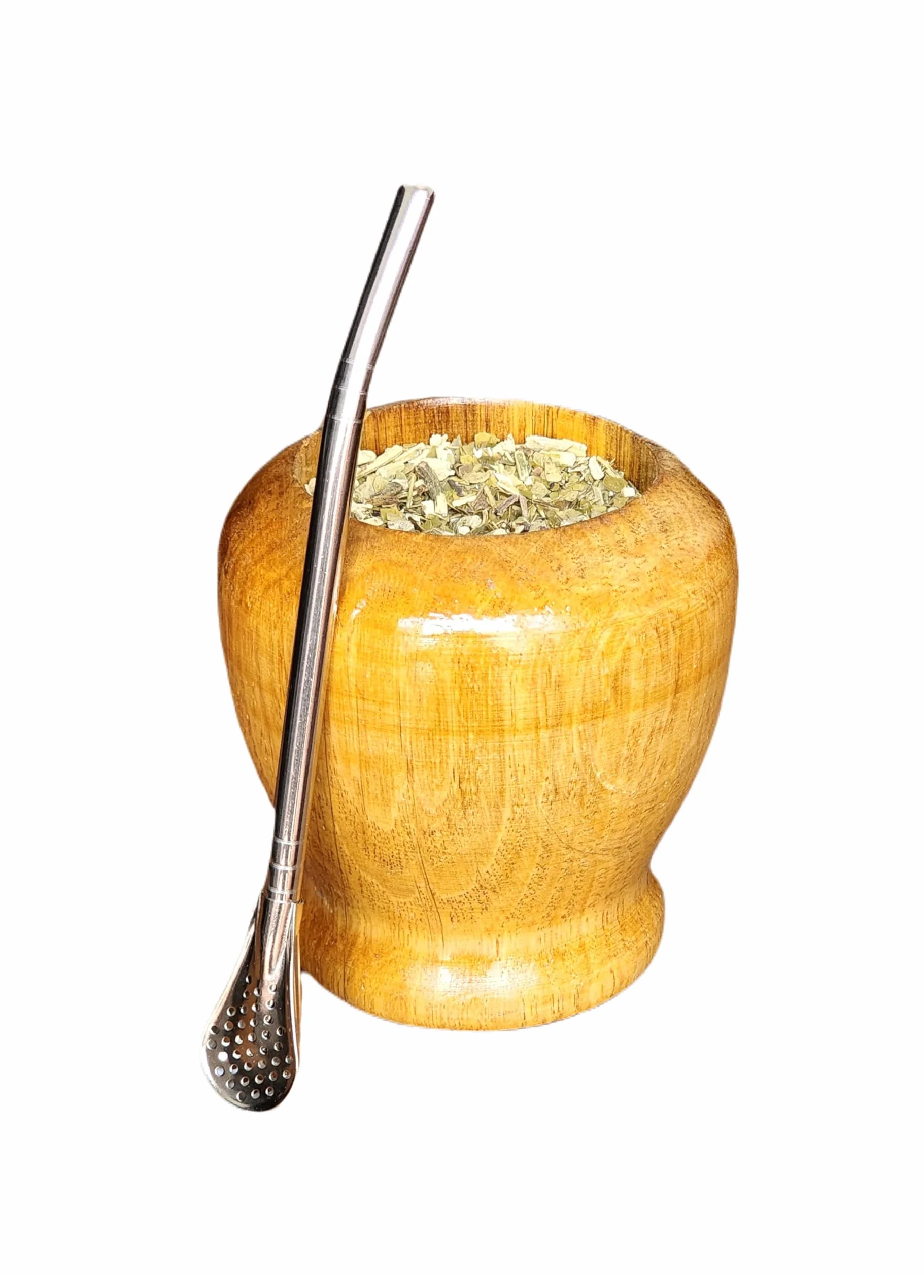 Argentyńskie ręcznie rzeźbione naturalne drewno chlebowe matowe z żarówką, Yerba Mate Gourd Cup, Mate Becher, Matte Cup
