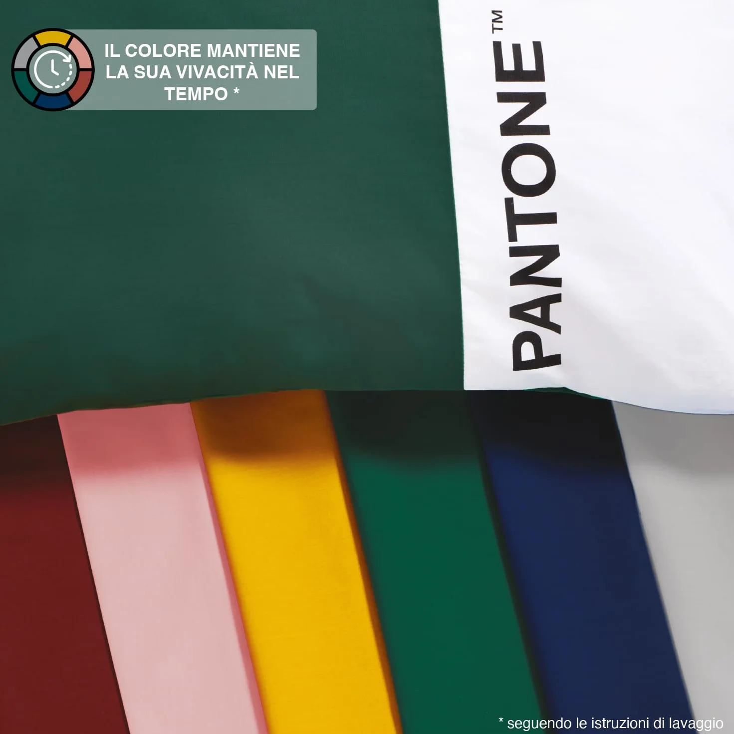 PANTONE™ - komplet pościeli bawełnianej na łóżko dwuosobowe 240 x 280 cm + prześcieradło z gumką z podwójnym łóżkiem, ochraniacz na materac 180 x 200 cm, z gumkami do materaca o wymiarach do 30 cm i