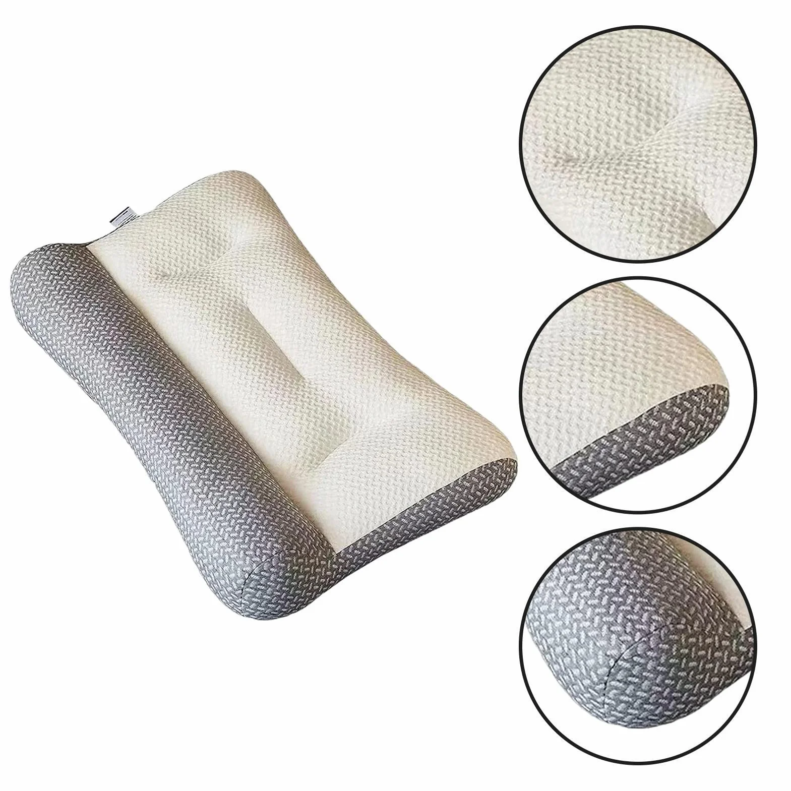 Ergonomiczna poduszka pod kark, ortopedyczna poduszka do spania, szyjna, zdejmowana poduszka podpierająca głowę i kark, dla osób śpiących na boku, plecach, brzuchu