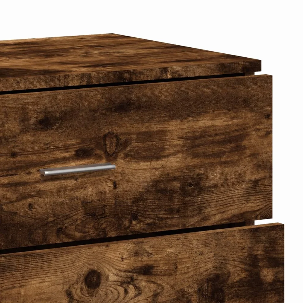 Générique 2-częściowy bufet wędzony dąb 60 x 39 x 80 cm, wytrzymały mebel do przechowywania z dużą przestrzenią na czasopisma i książki, praktyczny i stabilny design.
