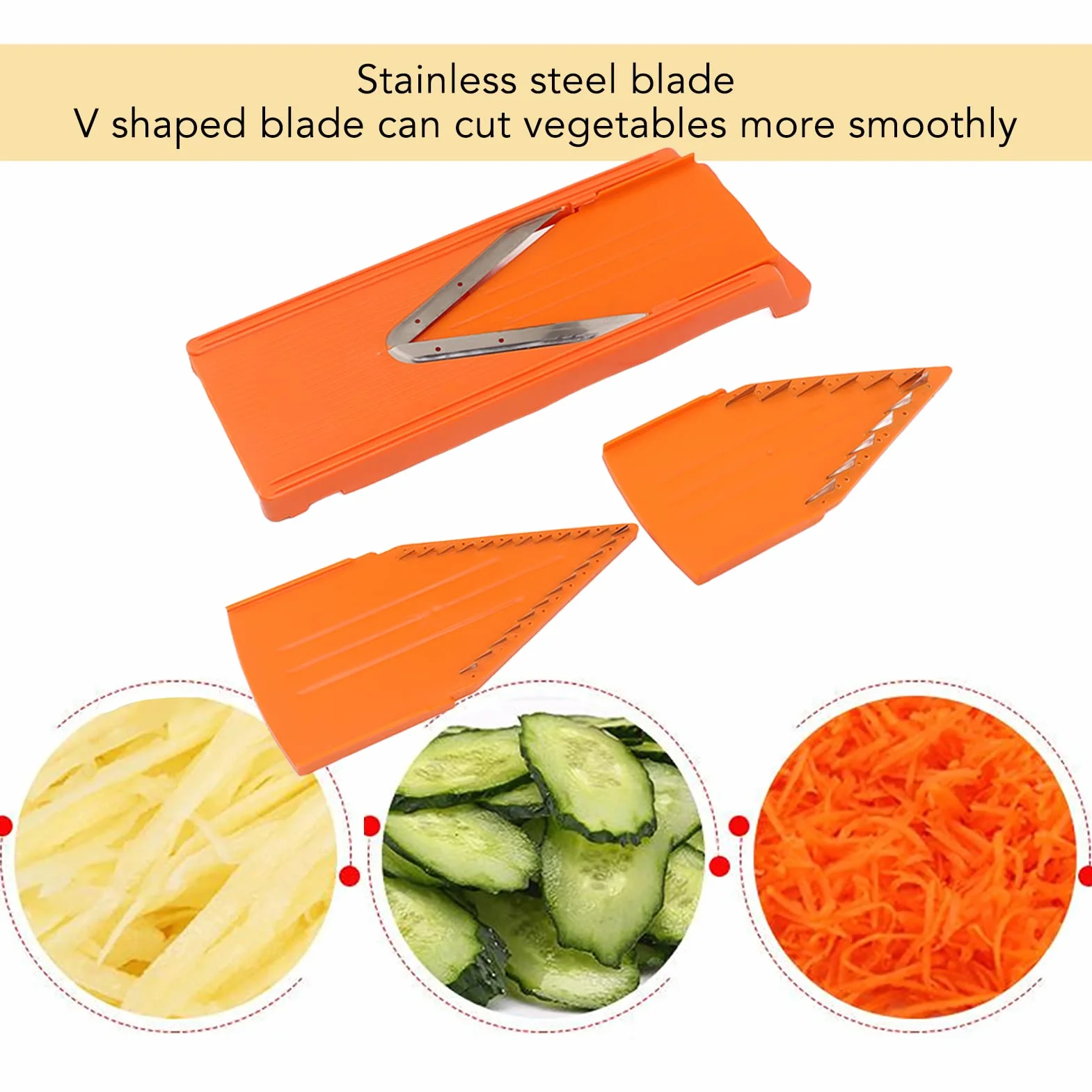 V Blade Mandoline Slicer do Kuchni, Ręczne Narzędzie do Gotowania Warzyw z Ostrzem ze Stali Nierdzewnej do Rozdrabniacza do Cebuli Ziemniaczanej Julienne