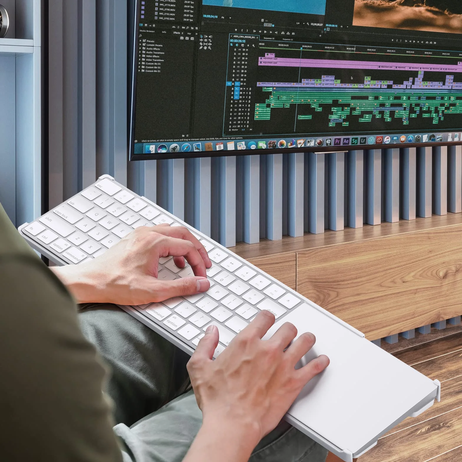 Stojak kompatybilny z bezprzewodową klawiaturą Apple Magic i gładzikiem