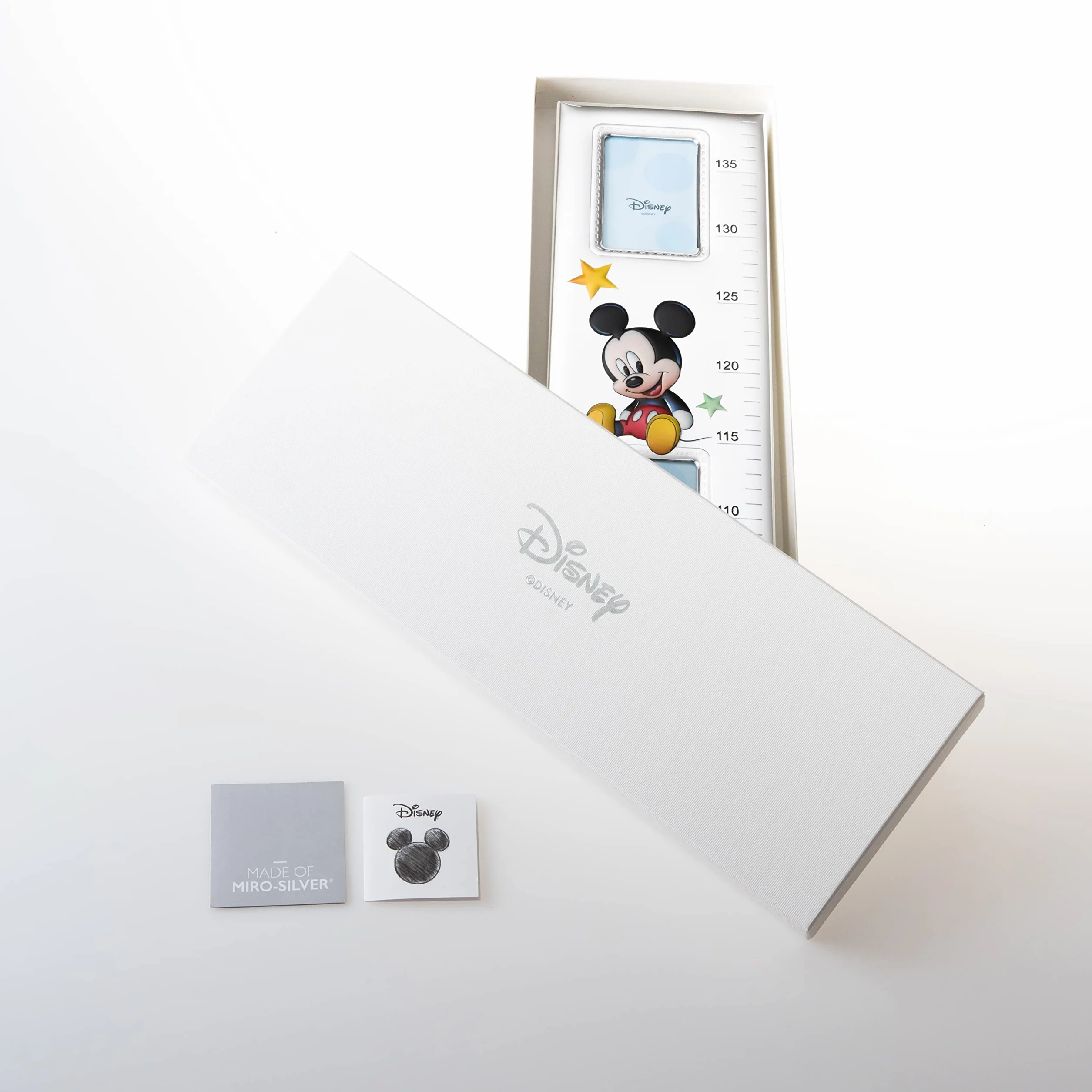 Disney Micky Micky Metro dla dzieci, montaż na ścianie, pomysł na prezent do pokoju dziecięcego, z ramką na zdjęcia, kolor srebrny