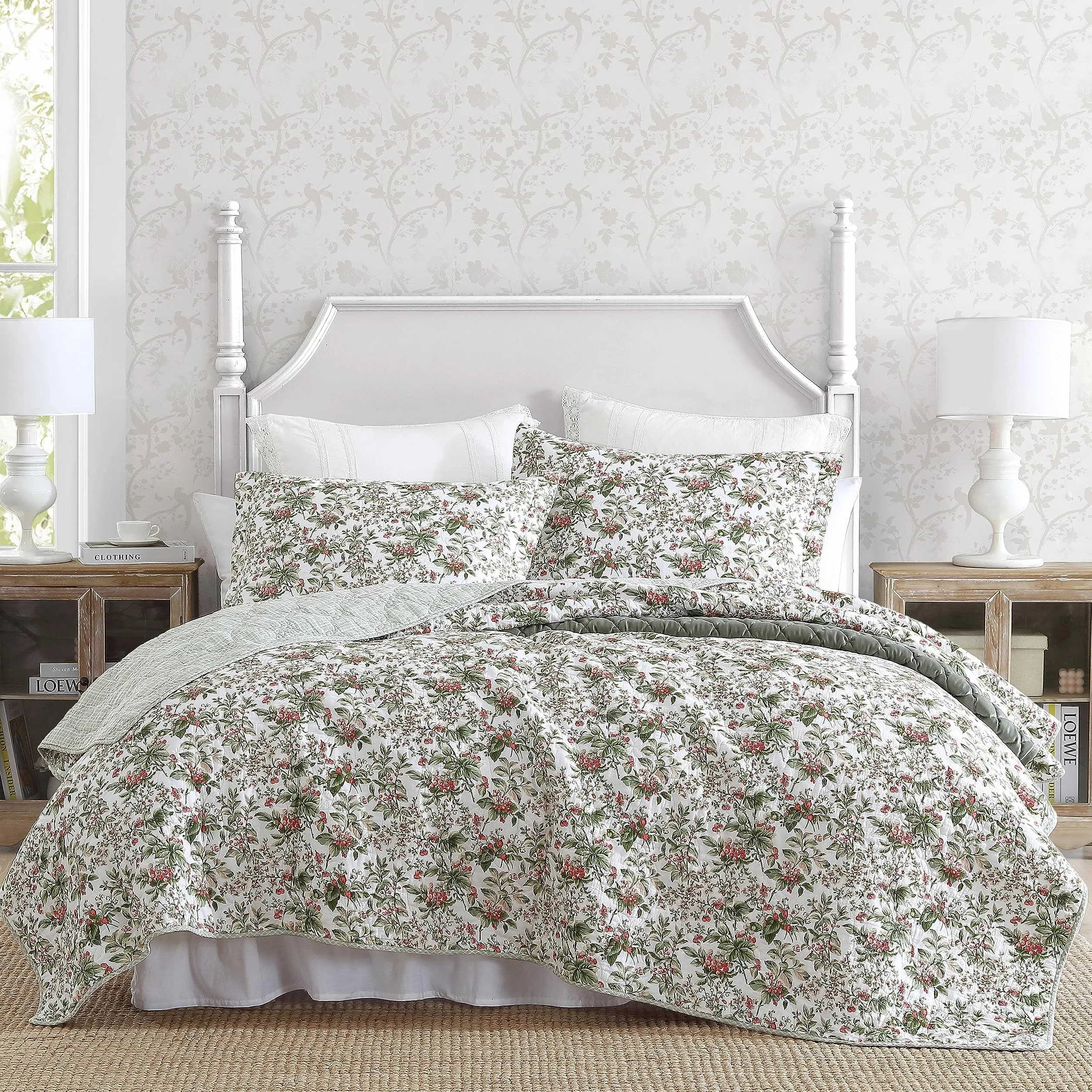 Laura Ashley Zestaw kołder typu queen dwustronna bawełniana pościel z poszewkami
