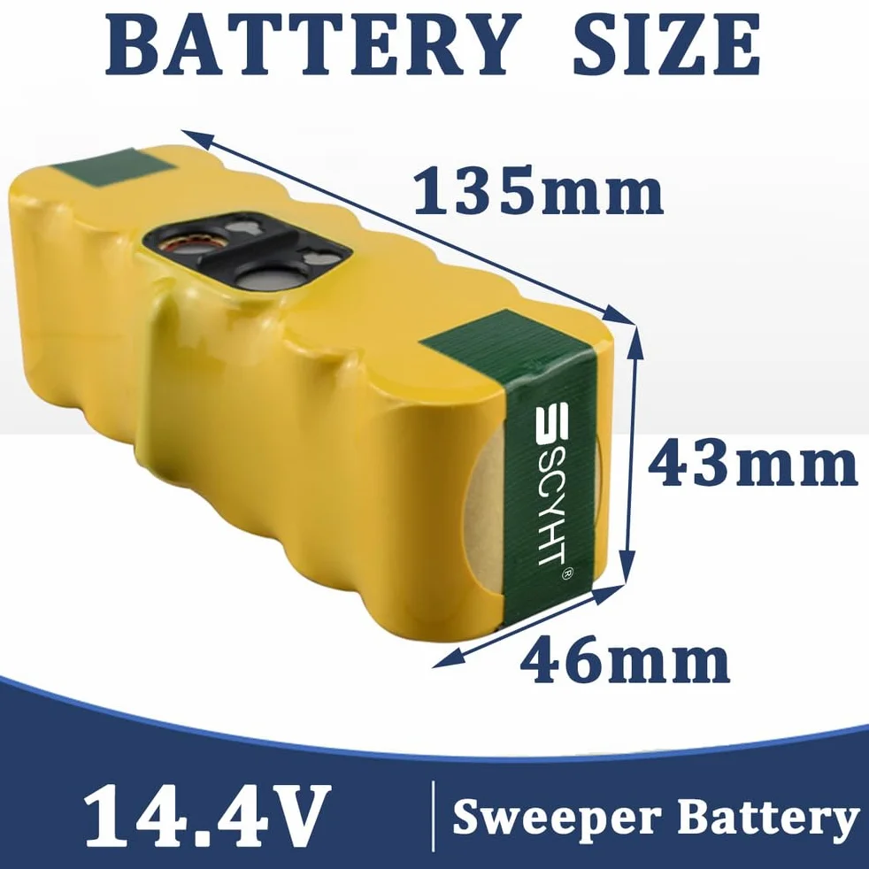 Akumulator litowo-jonowy 14,4 V Akumulator zamienny 3000 mAh 2000 mAh Akumulatory litowe 14,4 V Akumulatory odkurzacza do zamiatarek serii 500 z systemem BMS