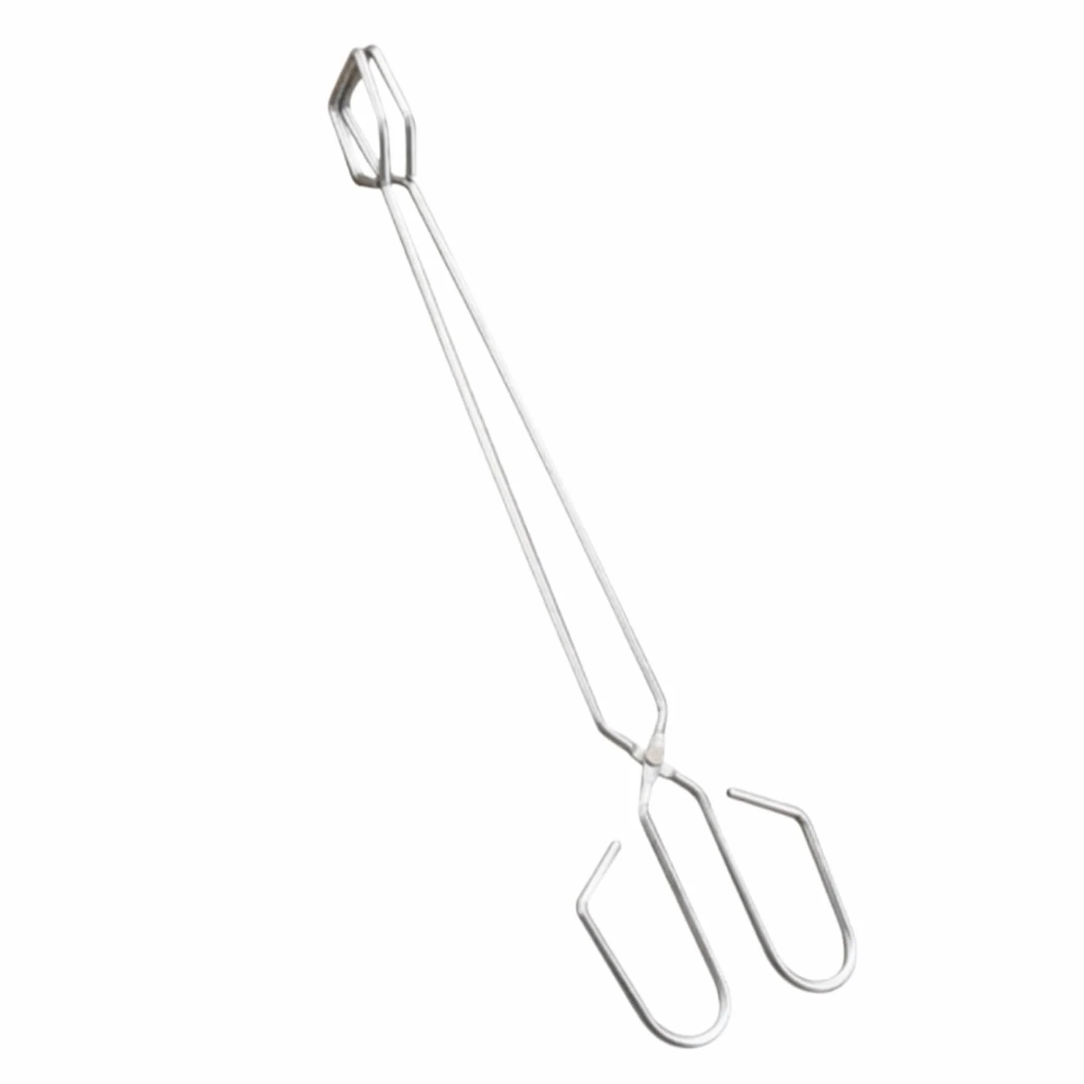 Szczypce do grillowania, Szczypce do grilla ze stali nierdzewnej, srebrne, 25-35 cm(35cm)