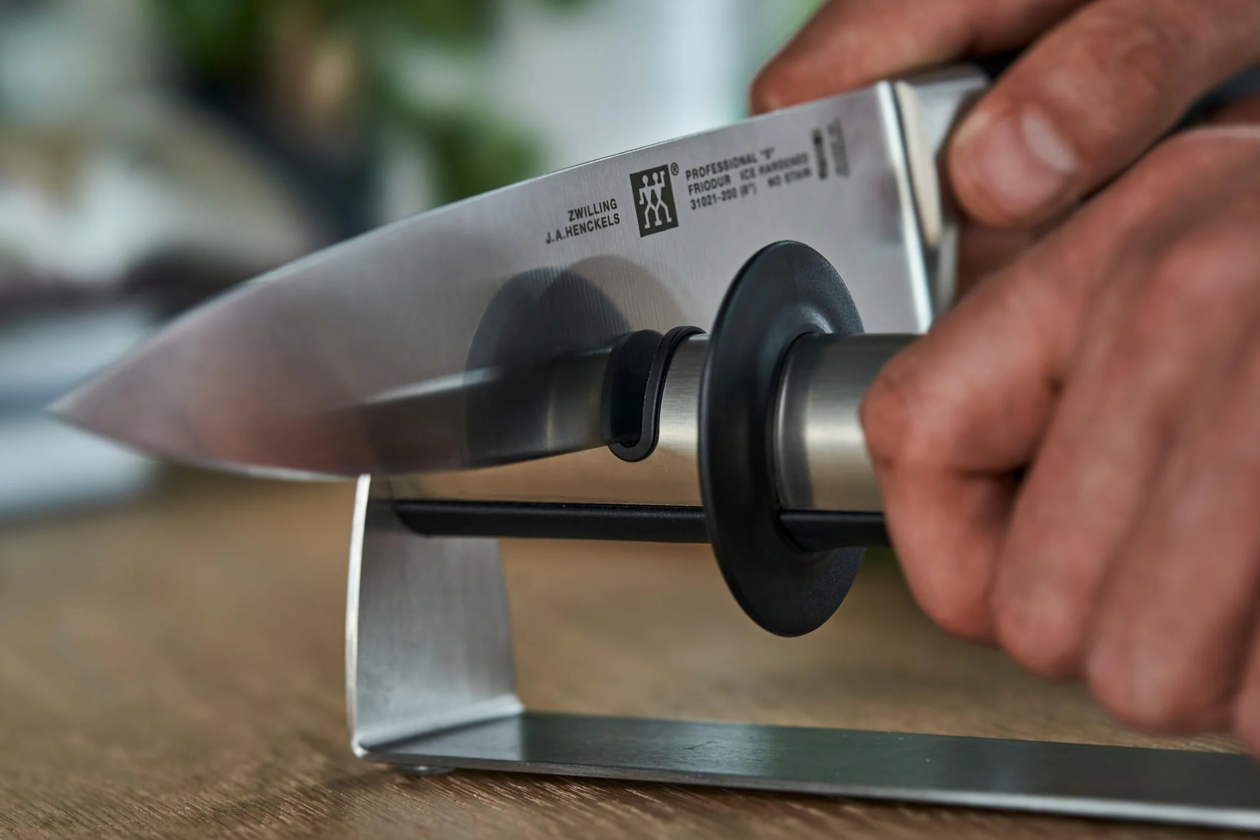 ZWILLING Twin Sharp ostrzałka do noży, 20 x 5 x 5 cm, stal nierdzewna, srebrna