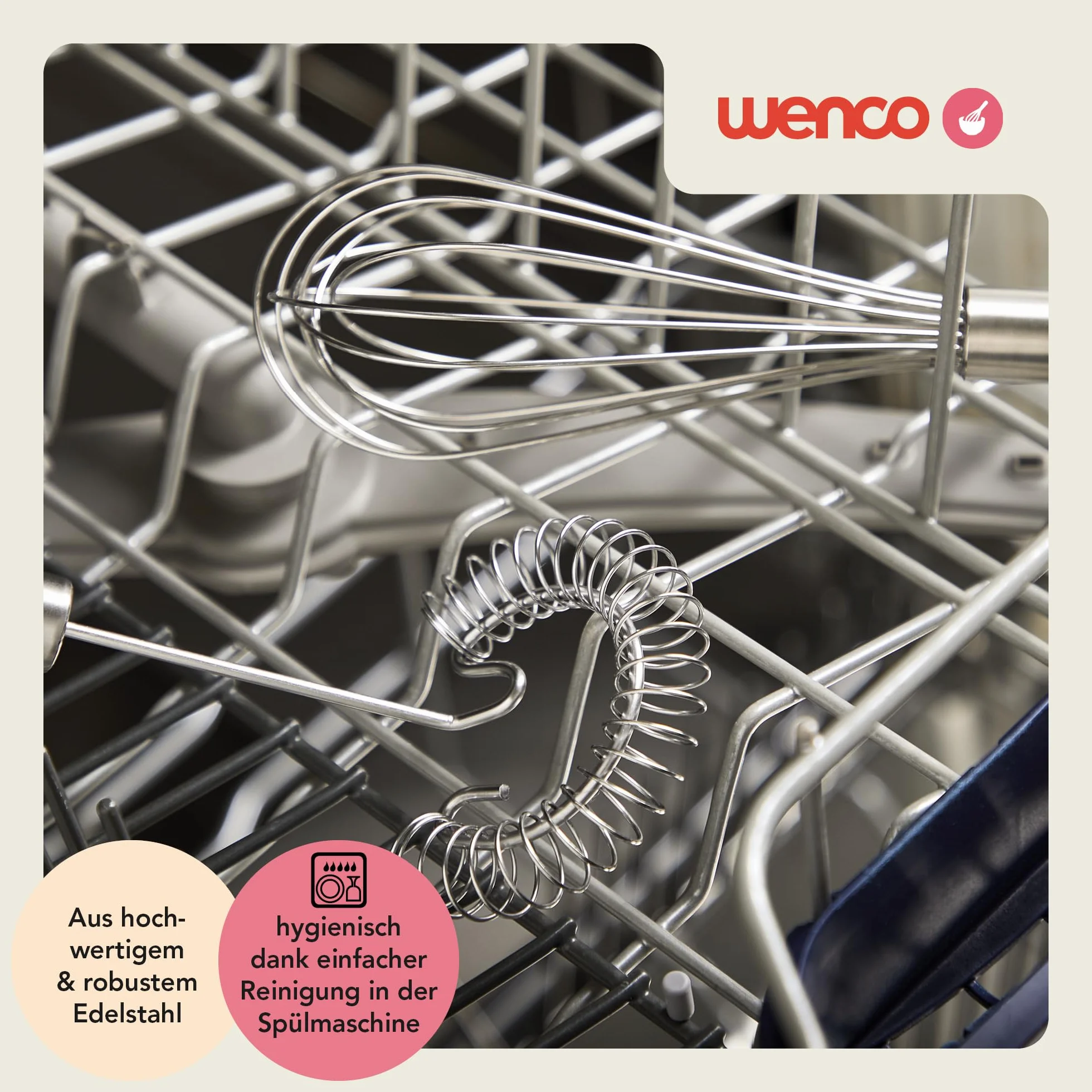 Wenco Trzepaczka spiralna stal szlachetna 18/10 22 cm